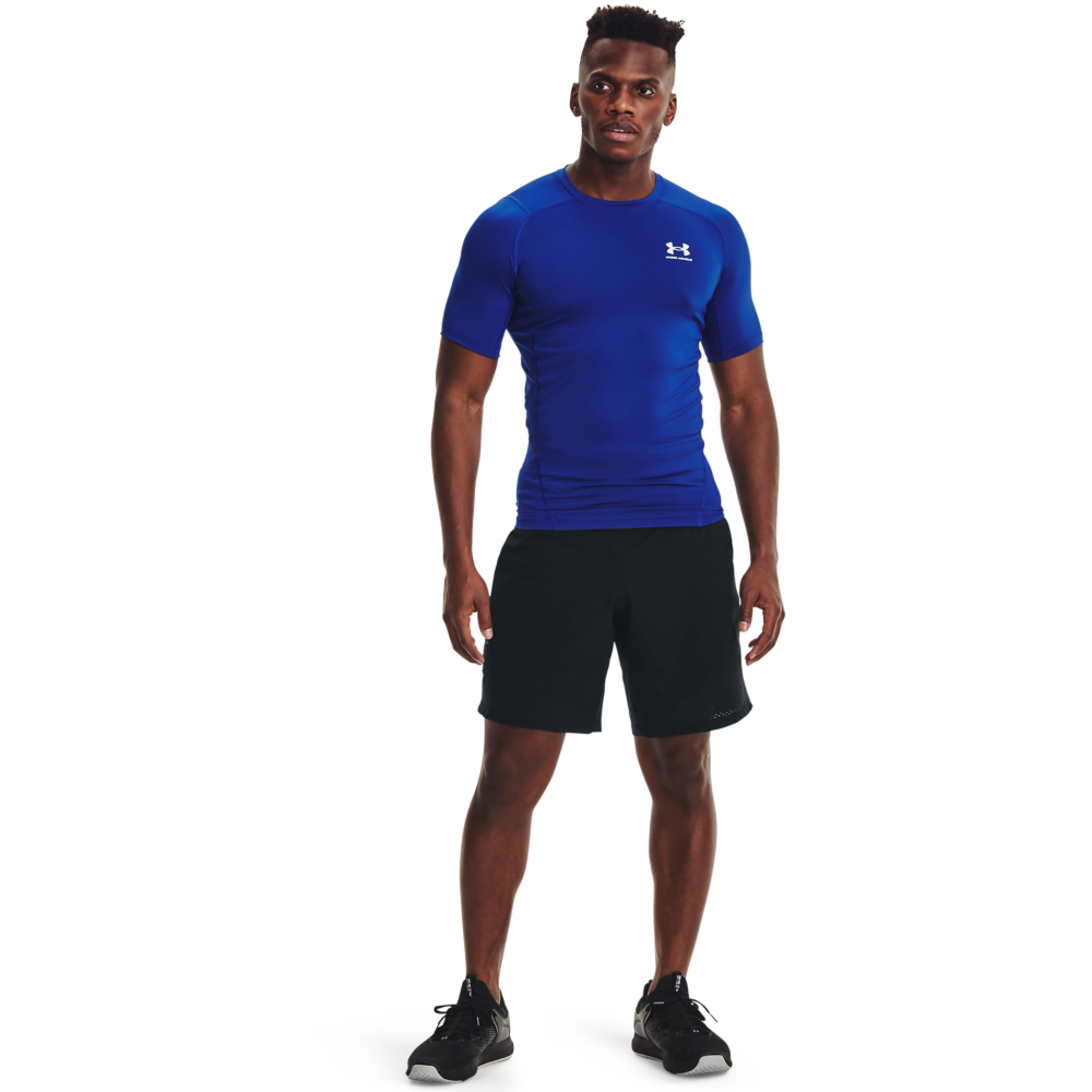Under Armour Men's HeatGear Armour Short Sleeve Shirt - ROYAL Thumbnail View 4