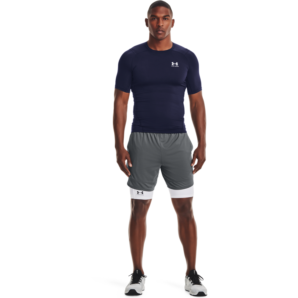 Under Armour Men's HeatGear Armour Short Sleeve Shirt - NAVY Thumbnail View 4