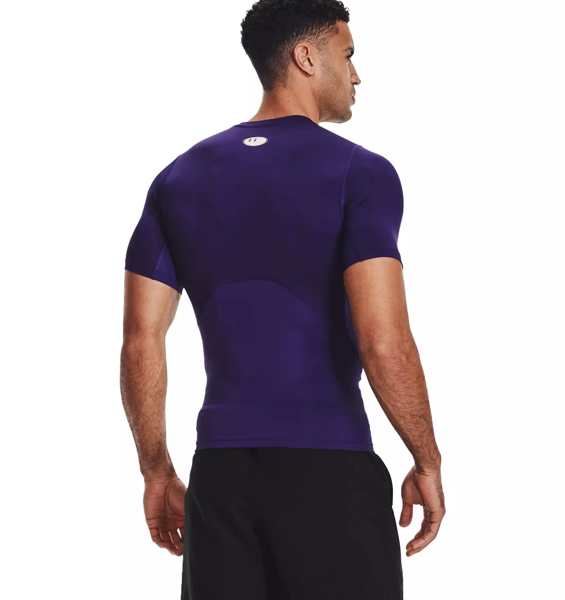 Under Armour Men's HeatGear Armour Short Sleeve Shirt - PURPLE