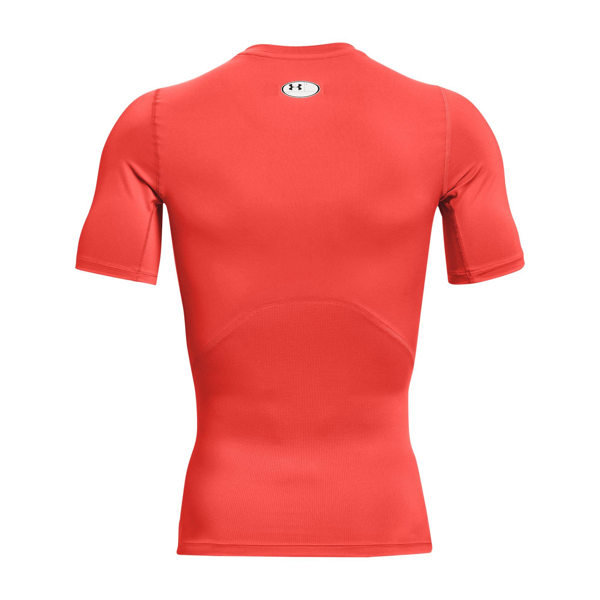 Under Armour Men's HeatGear Armour Short Sleeve Shirt - RED Thumbnail View 6