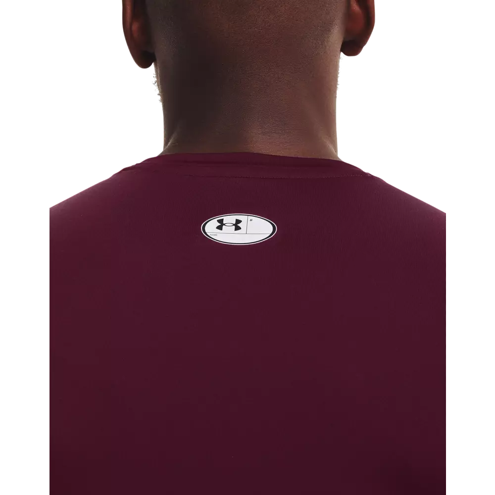 Under Armour Men's HeatGear Armour Short Sleeve Shirt - MAROON