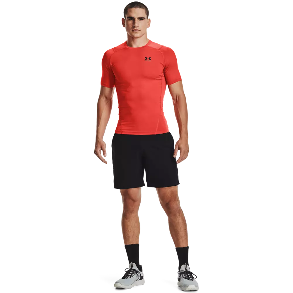 Under Armour Men's HeatGear Armour Short Sleeve Shirt - ORANGE