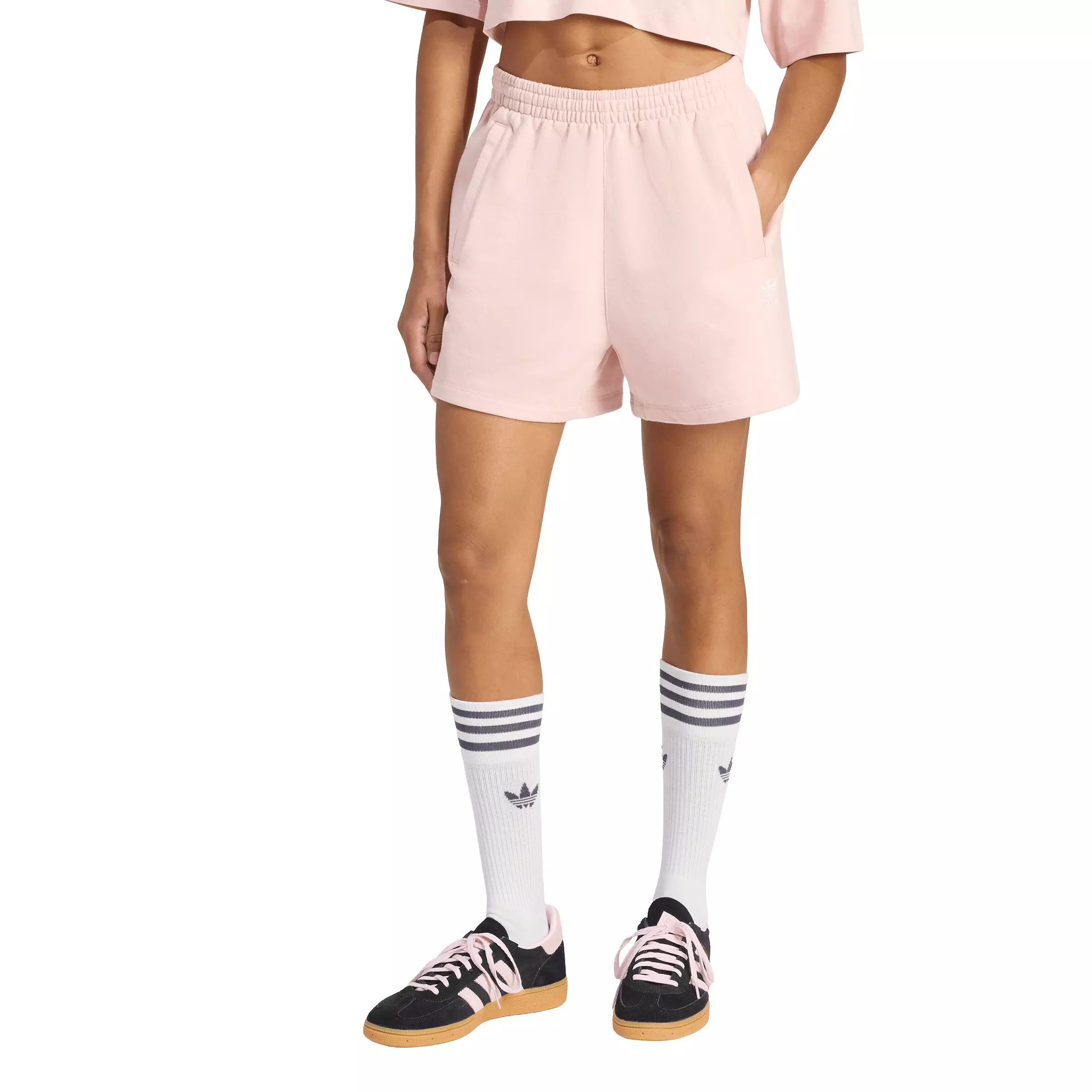 adidas Originals Essentials French Terry Shorts-Pink - PINK