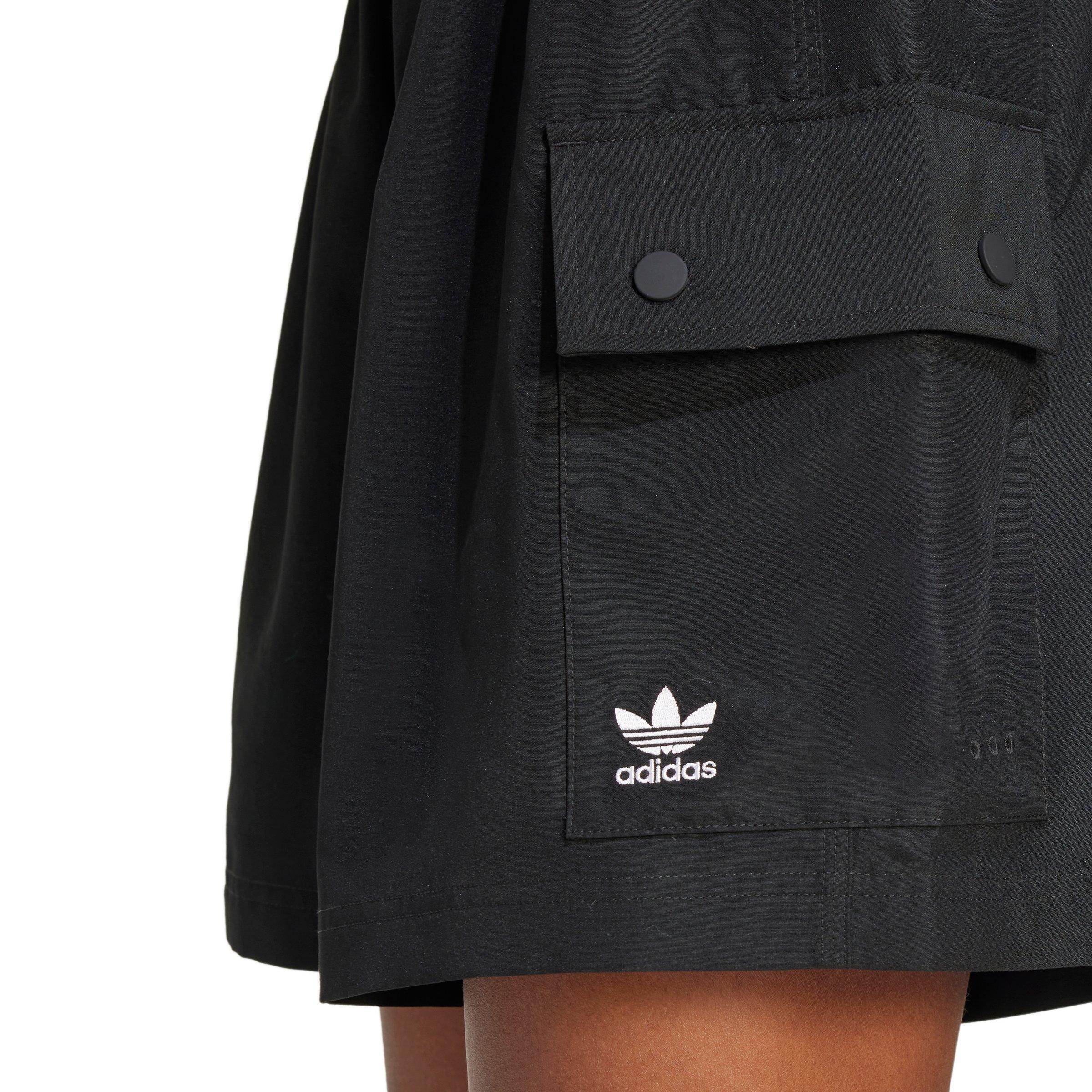 adidas Originals Women's Essentials Woven High-Waist Cargo Shorts-Black - BLACK Thumbnail View 4