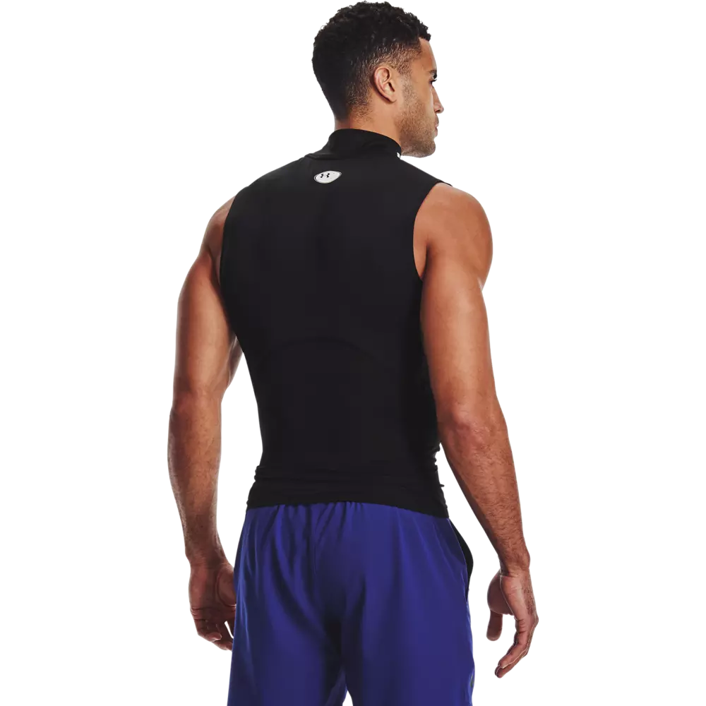 Under Armour Men's HeatGear Armour Mock Sleeveless Shirt - BLACK