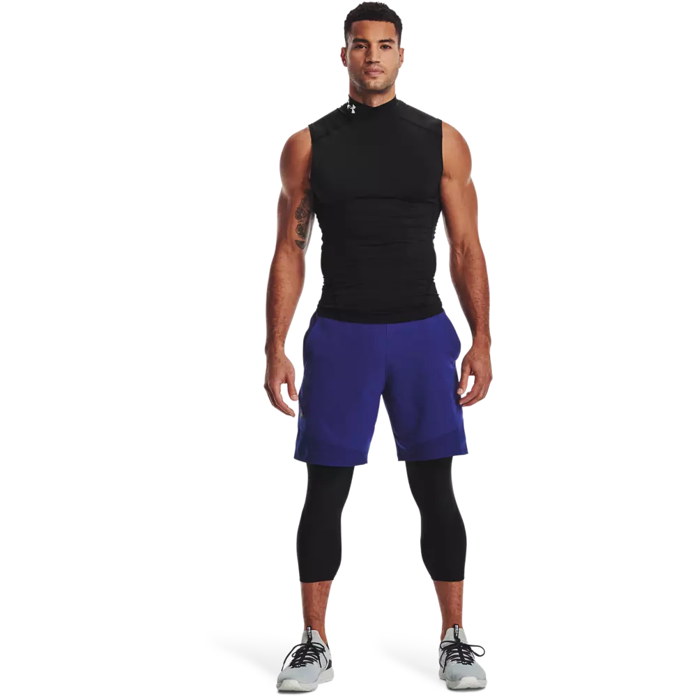 Under Armour Men's HeatGear Armour Mock Sleeveless Shirt - BLACK