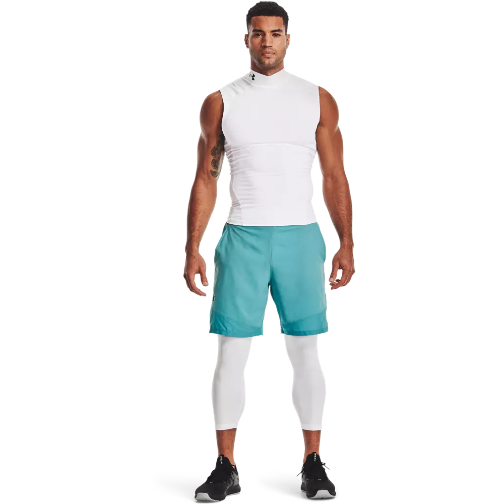 Under Armour Men's HeatGear Armour Mock Sleeveless Shirt - WHITE