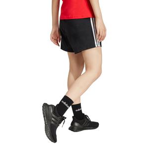 adidas Women's Essentials 3-Stripes Cotton Shorts-Black