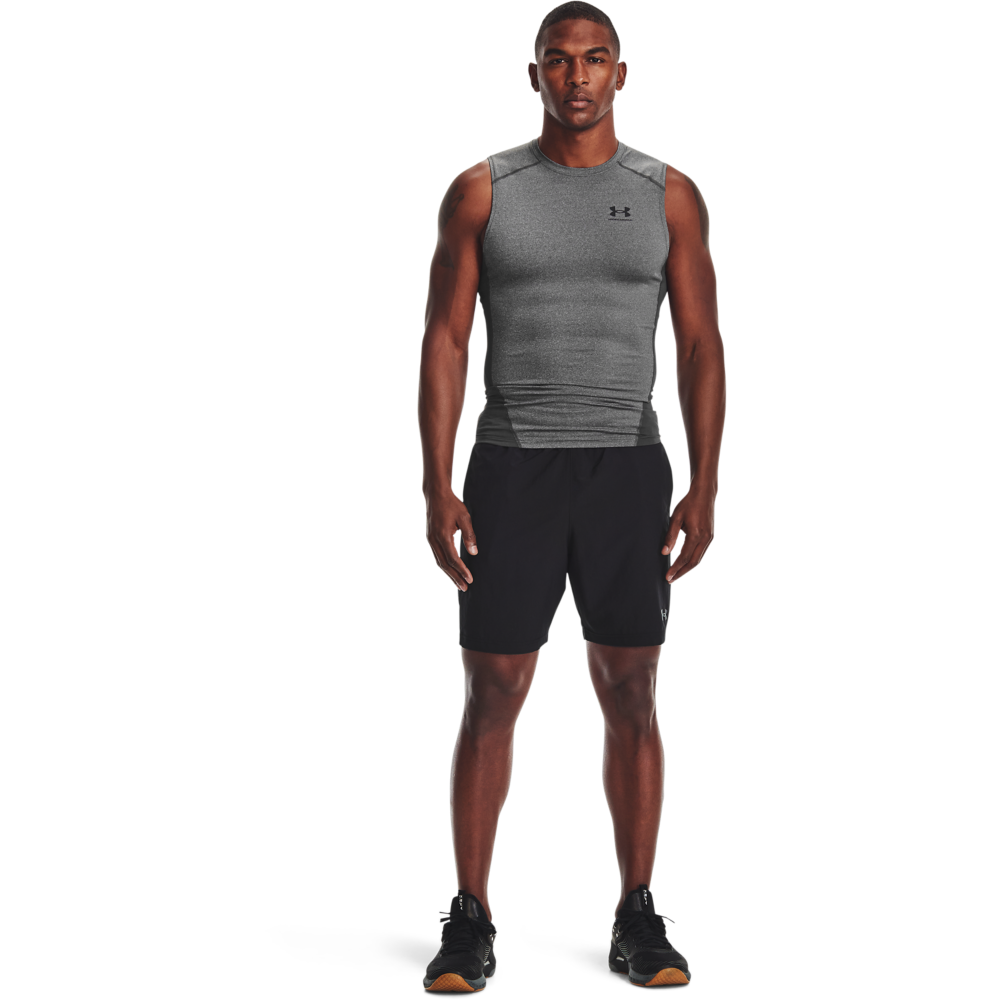 Under Armour Men's HeatGear Armour Sleeveless Shirt - CARBON Thumbnail View 4