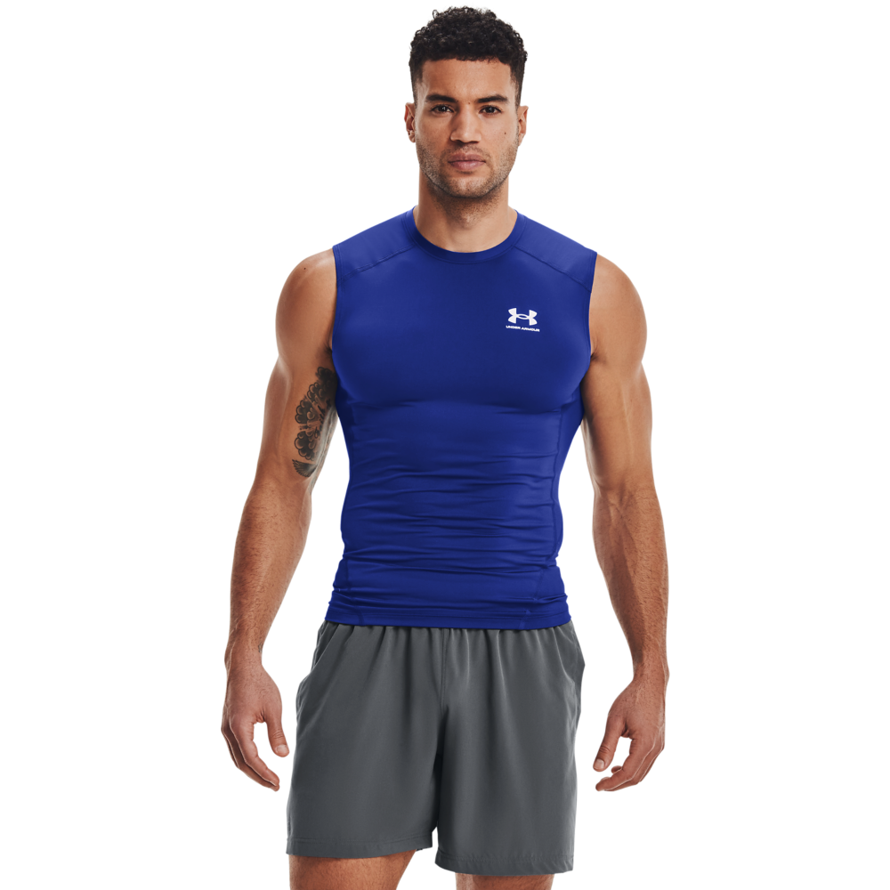Under Armour Men's HeatGear Armour Sleeveless Shirt - ROYAL Thumbnail View 1