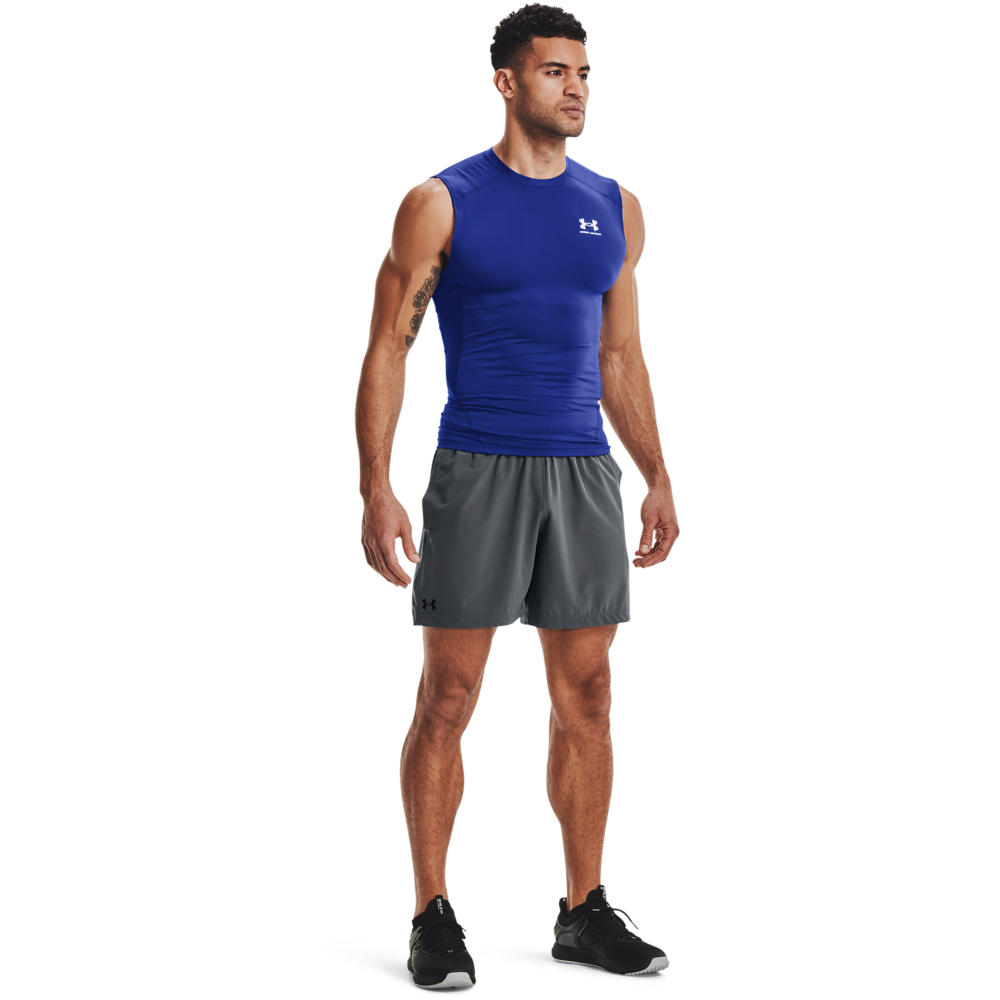Under Armour Men's HeatGear Armour Sleeveless Shirt - ROYAL Thumbnail View 4