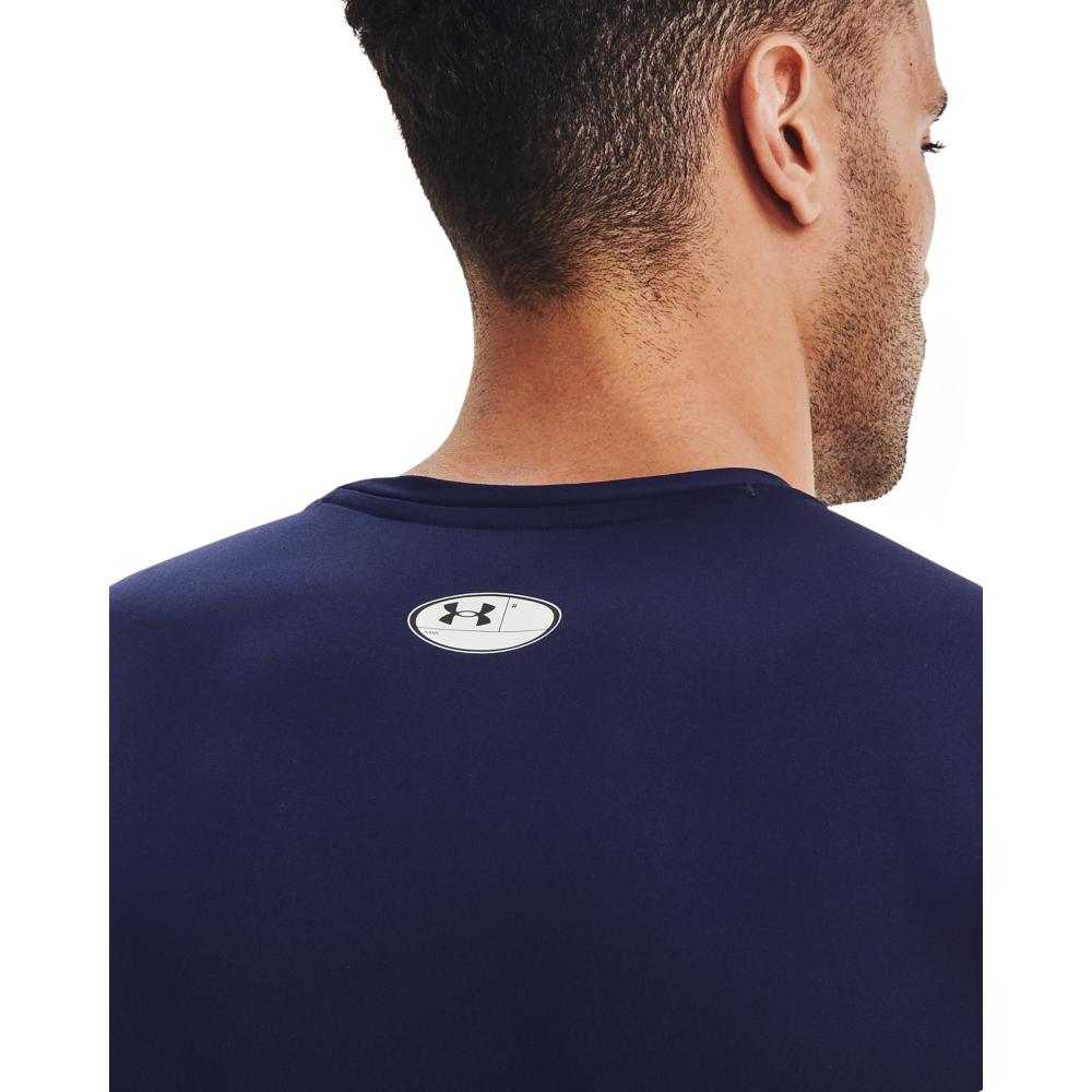 Under Armour Men's HeatGear Armour Sleeveless Shirt - NAVY Thumbnail View 3
