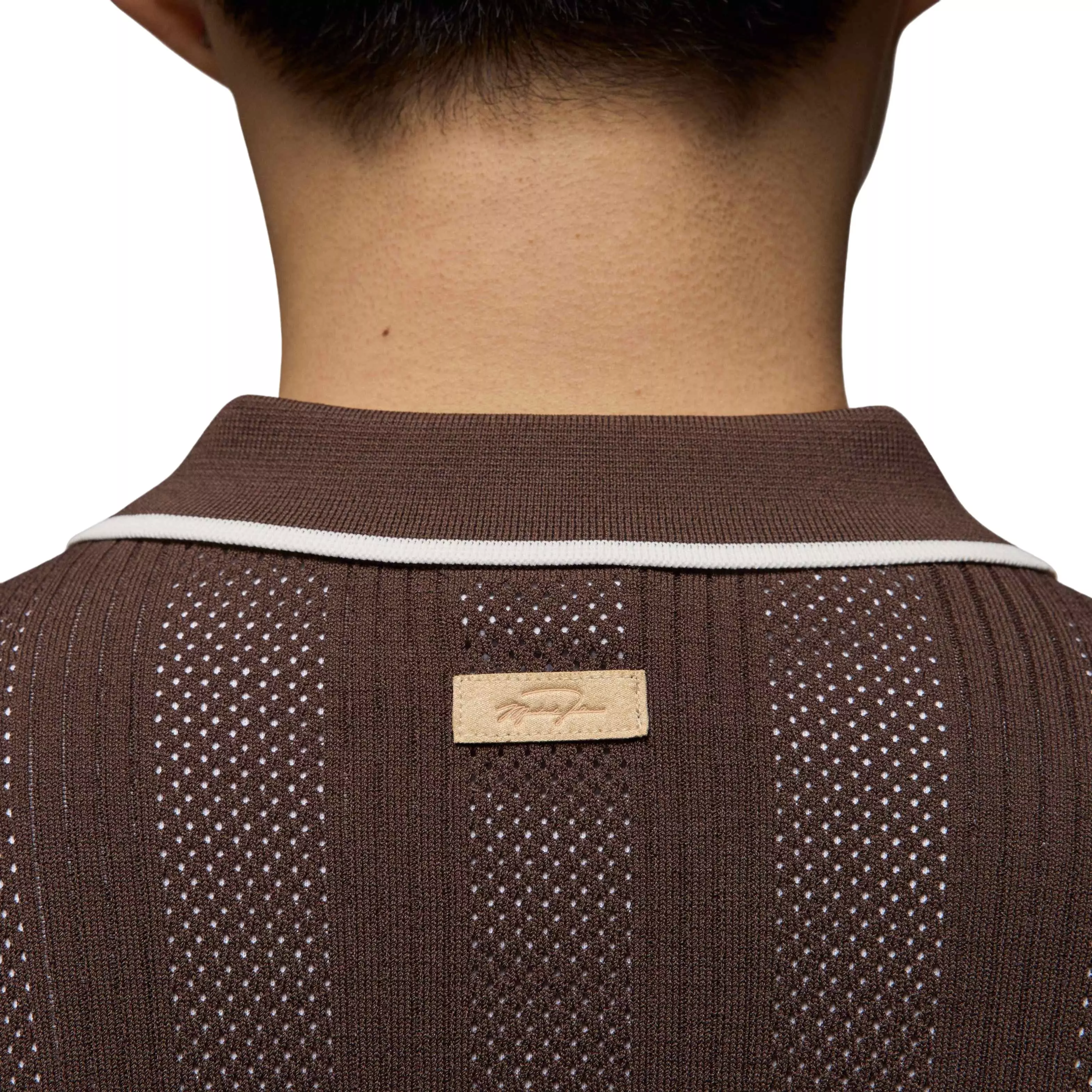 Jordan Men's Sport Short Sleeve Golf Sweater Top - BROWN