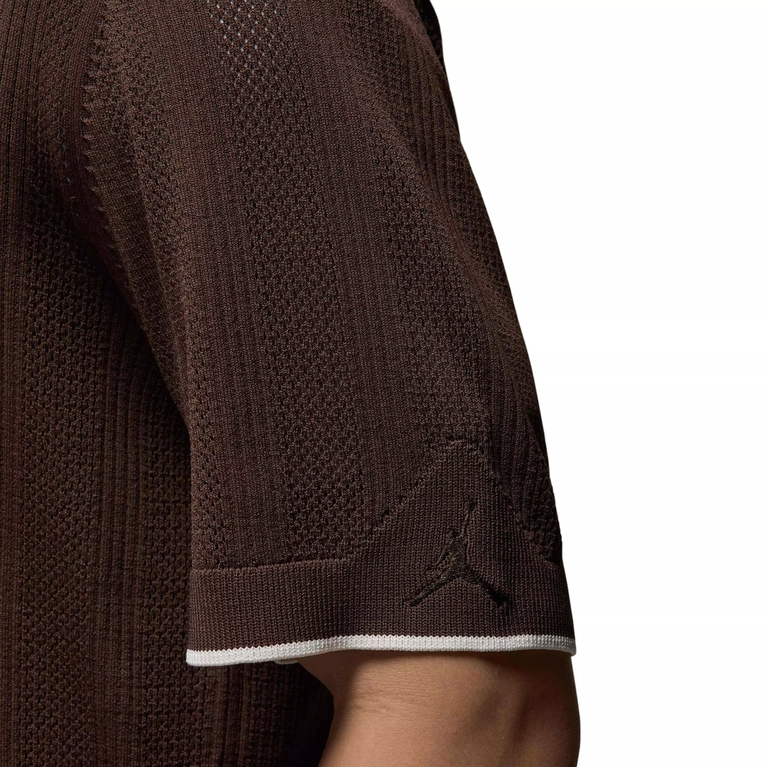 Jordan Men's Sport Short Sleeve Golf Sweater Top - BROWN