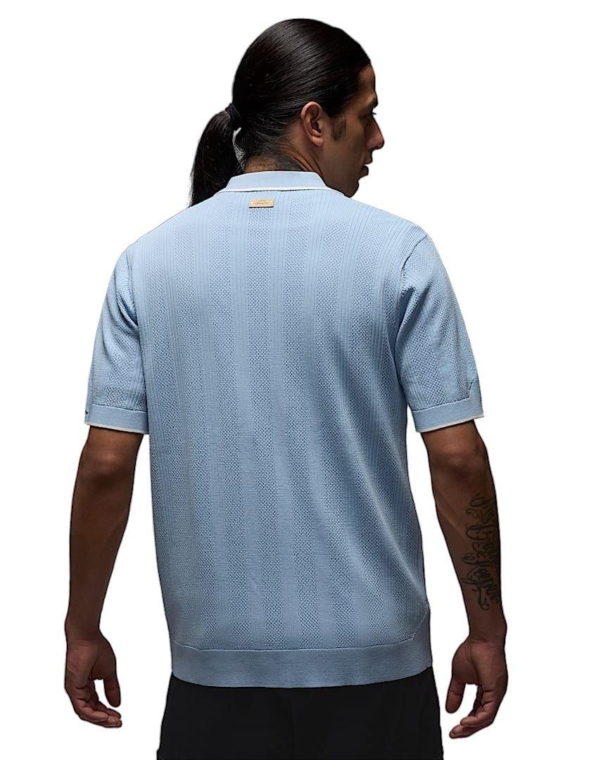 Jordan Men's Sport Short Sleeve Golf Sweater Top - BLUE Thumbnail View 2