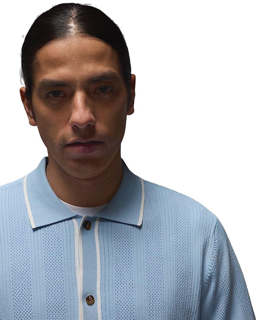 Jordan Men's Sport Short Sleeve Golf Sweater Top - BLUE Thumbnail View 3