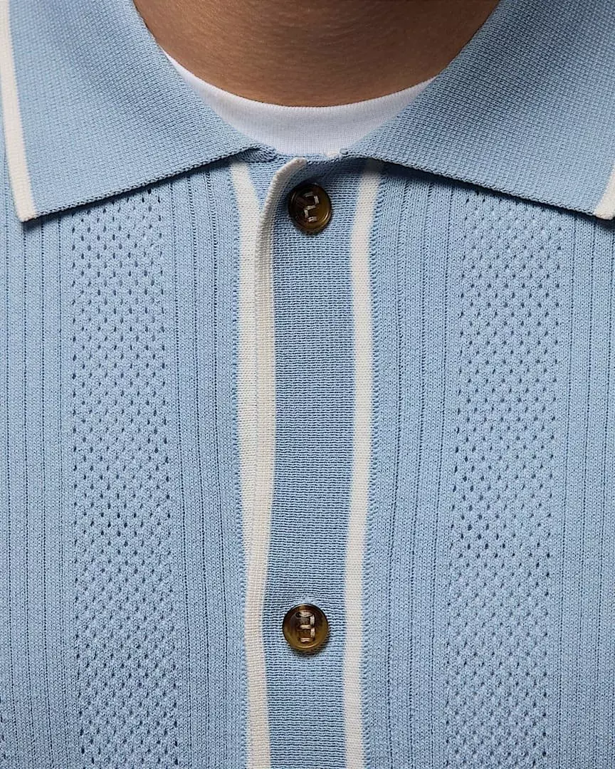 Jordan Men's Sport Short Sleeve Golf Sweater Top - BLUE