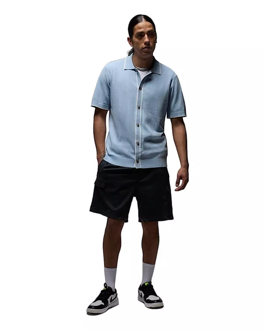 Jordan Men's Sport Short Sleeve Golf Sweater Top - BLUE