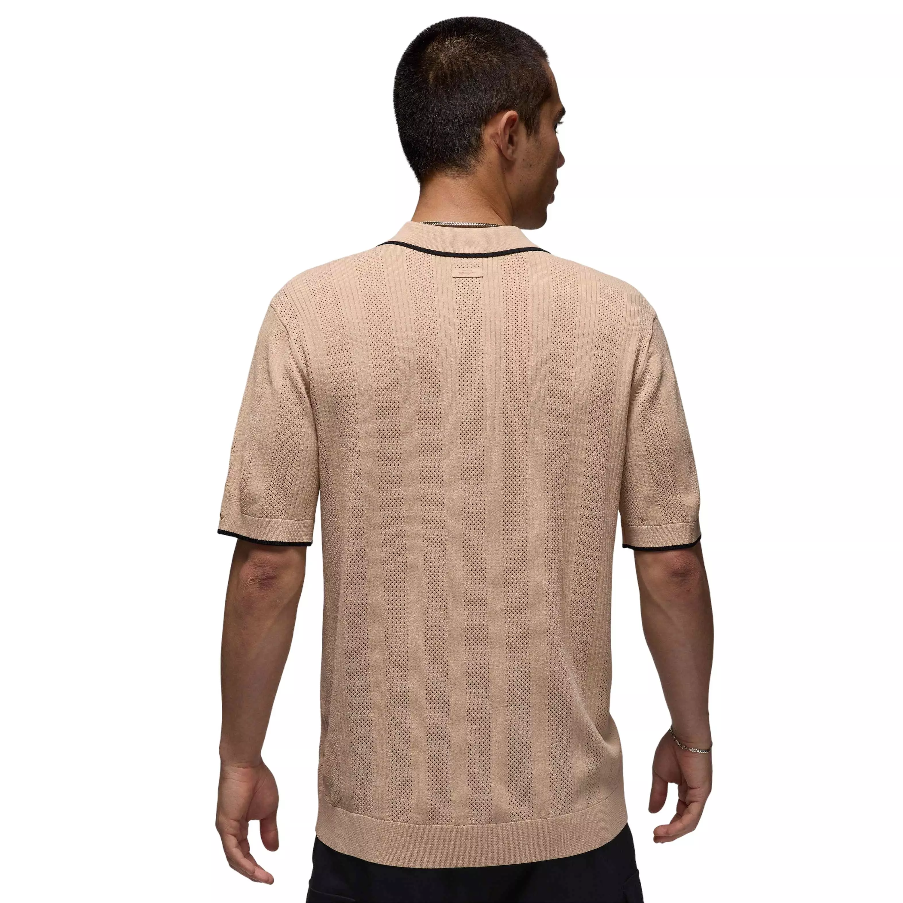 Jordan Men's Sport Short Sleeve Golf Sweater Top - LT BROWN