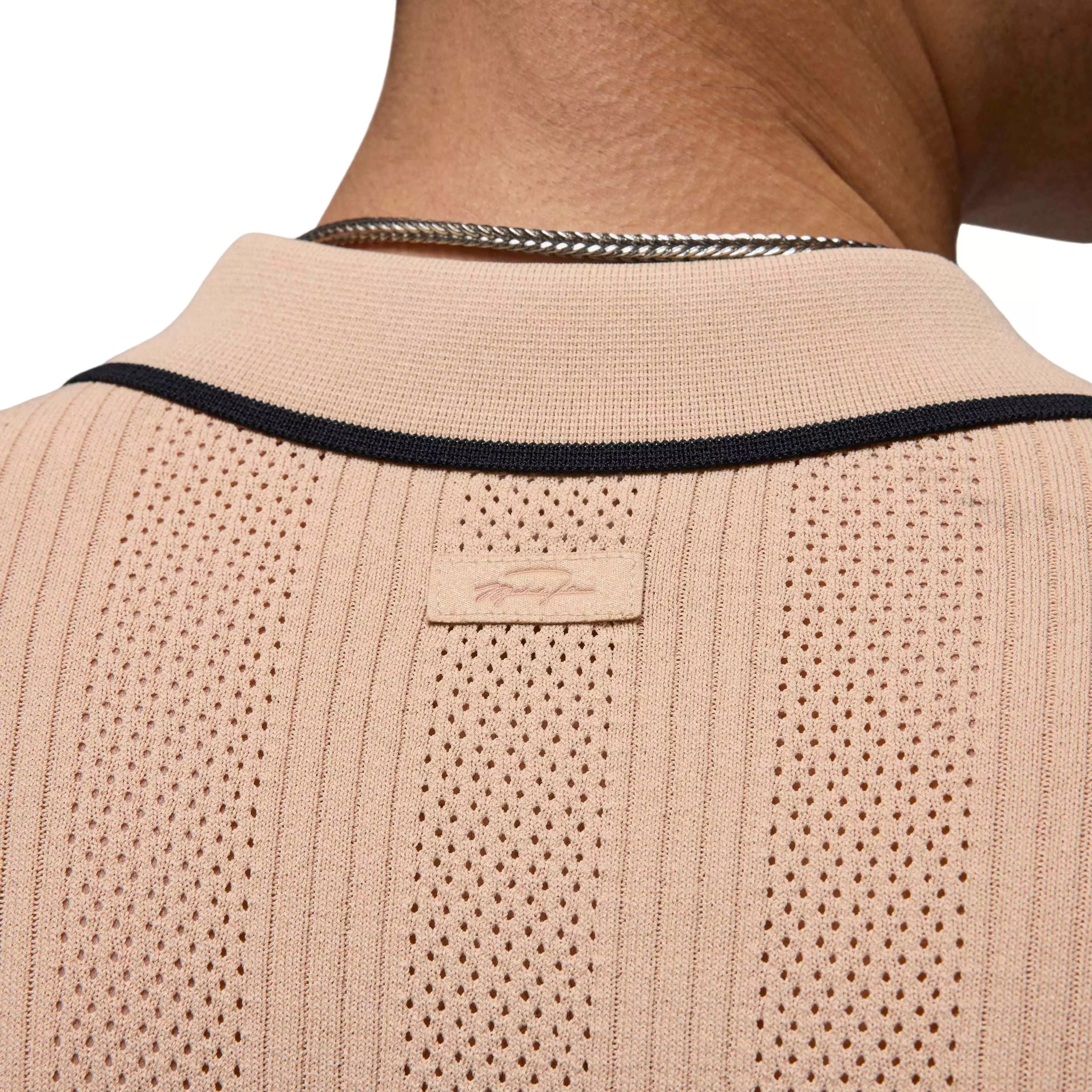 Jordan Men's Sport Short Sleeve Golf Sweater Top - LT BROWN