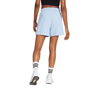 adidas Women's Essentials 3-Stripes Cotton Shorts-Blue