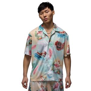 Jordan Men's Essentials Printed Camp Top -White/Blue