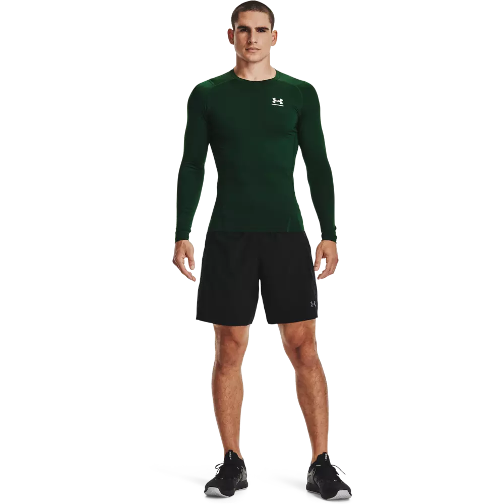 Under Armour Men's HeatGear Armour Long Sleeve Shirt - FOREST GREEN