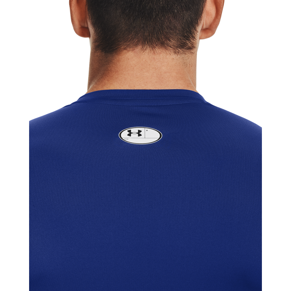 Under Armour Men's HeatGear Armour Long Sleeve Shirt - ROYAL Thumbnail View 3