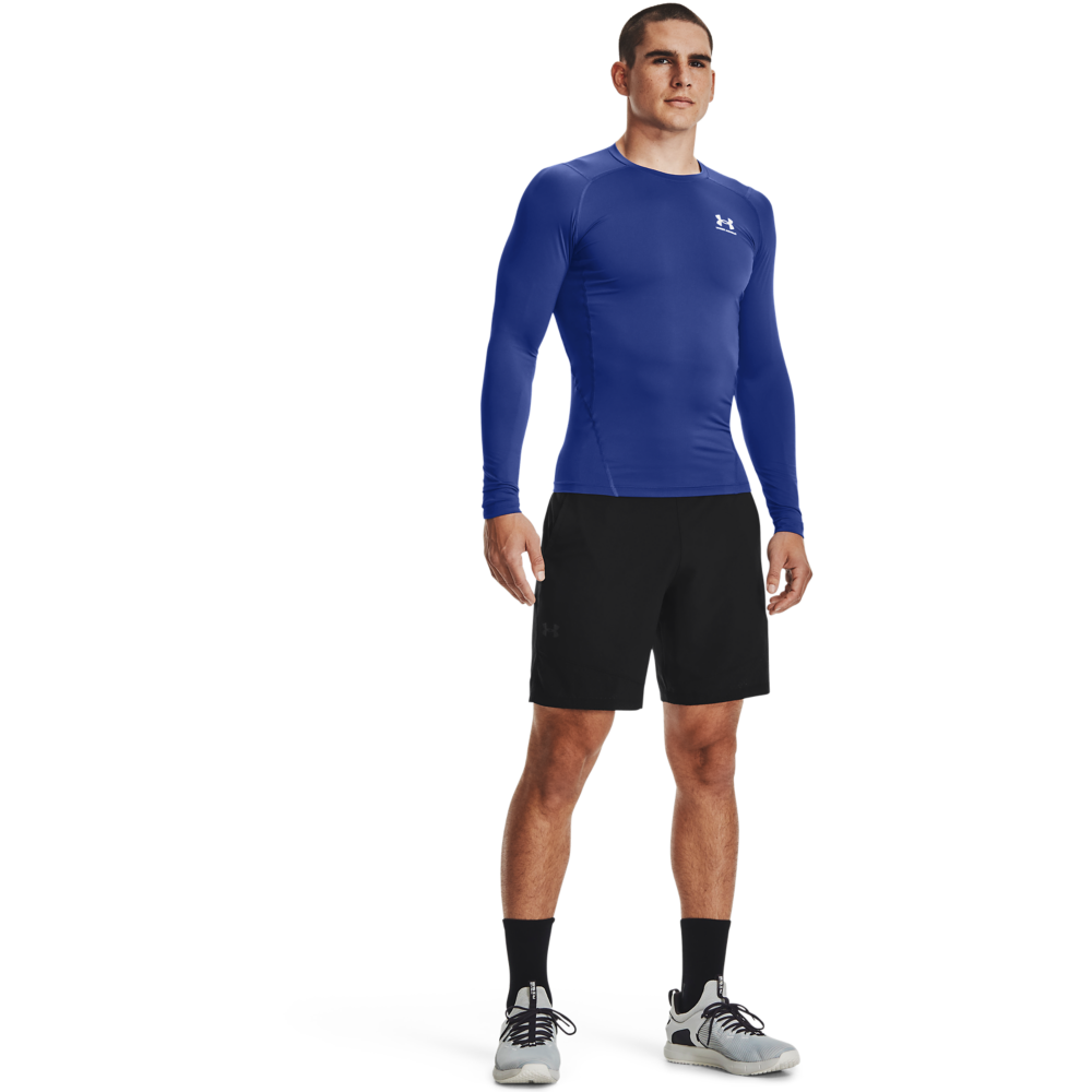 Under Armour Men's HeatGear Armour Long Sleeve Shirt - ROYAL Thumbnail View 4