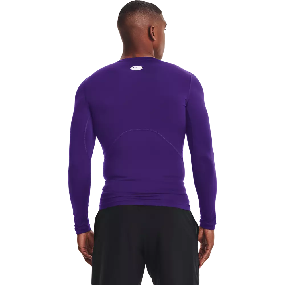 Under Armour Men's HeatGear Armour Long Sleeve Shirt - PURPLE