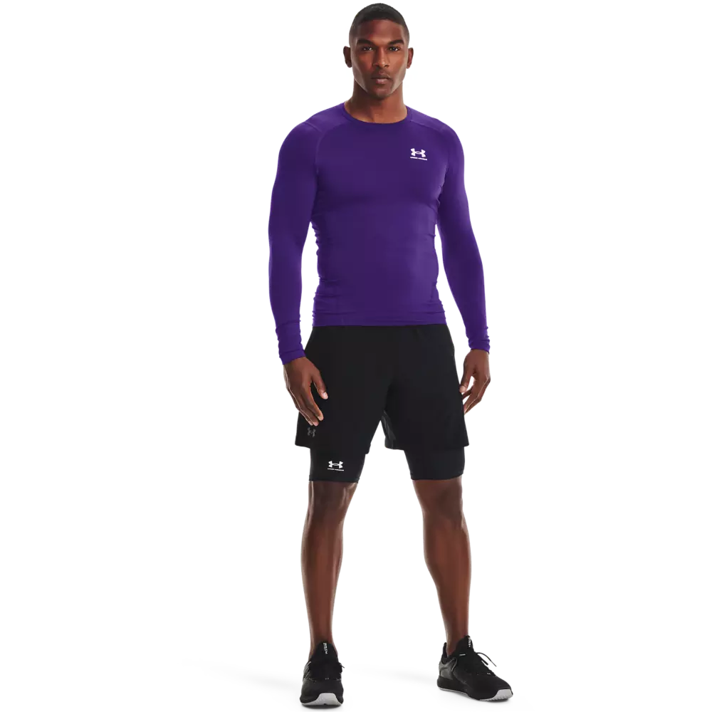Under Armour Men's HeatGear Armour Long Sleeve Shirt - PURPLE