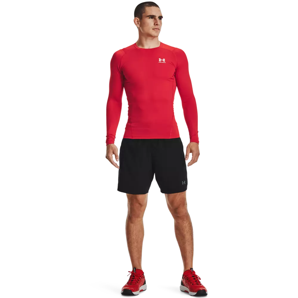 Under Armour Men's HeatGear Armour Long Sleeve Shirt - RED
