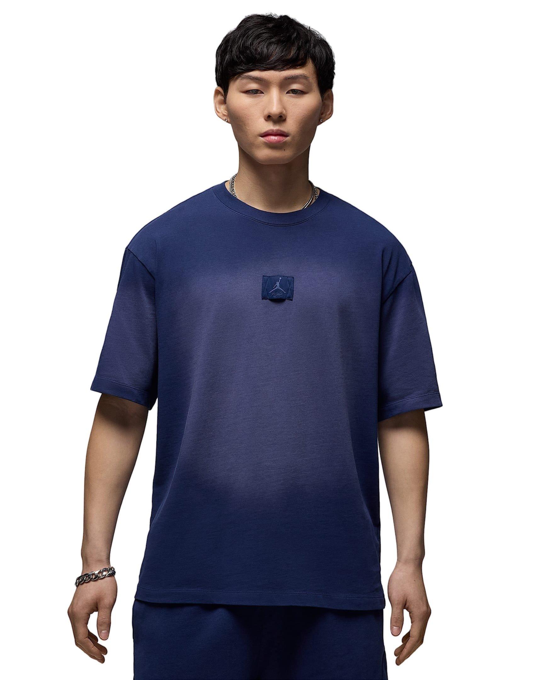 Jordan Men's Flight Essentials 85 Short Sleeve Washed T-Shirt-Navy - NAVY Thumbnail View 1
