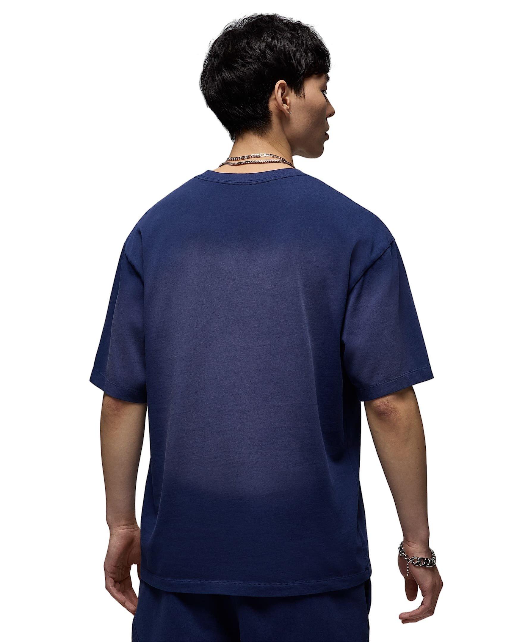 Jordan Men's Flight Essentials 85 Short Sleeve Washed T-Shirt-Navy - NAVY Thumbnail View 2