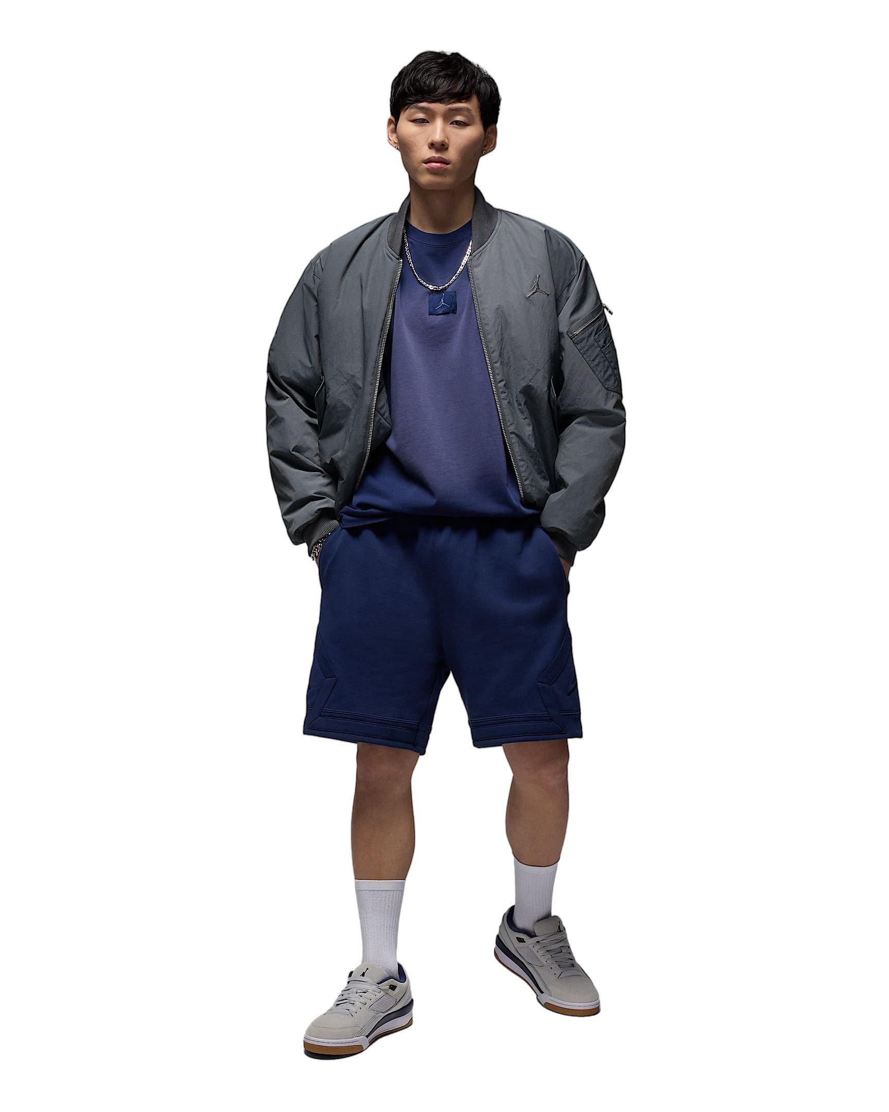 Jordan Men's Flight Essentials 85 Short Sleeve Washed T-Shirt-Navy - NAVY Thumbnail View 5