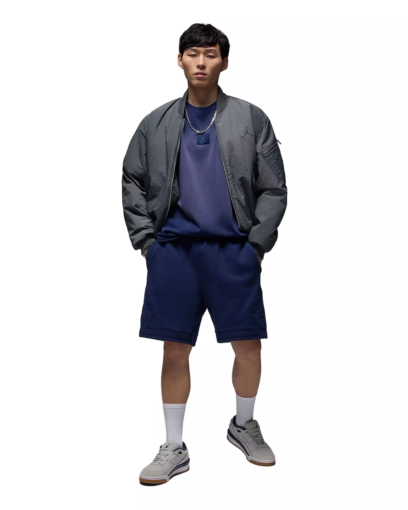 Jordan Men's Flight Essentials 85 Short Sleeve Washed T-Shirt-Navy - NAVY