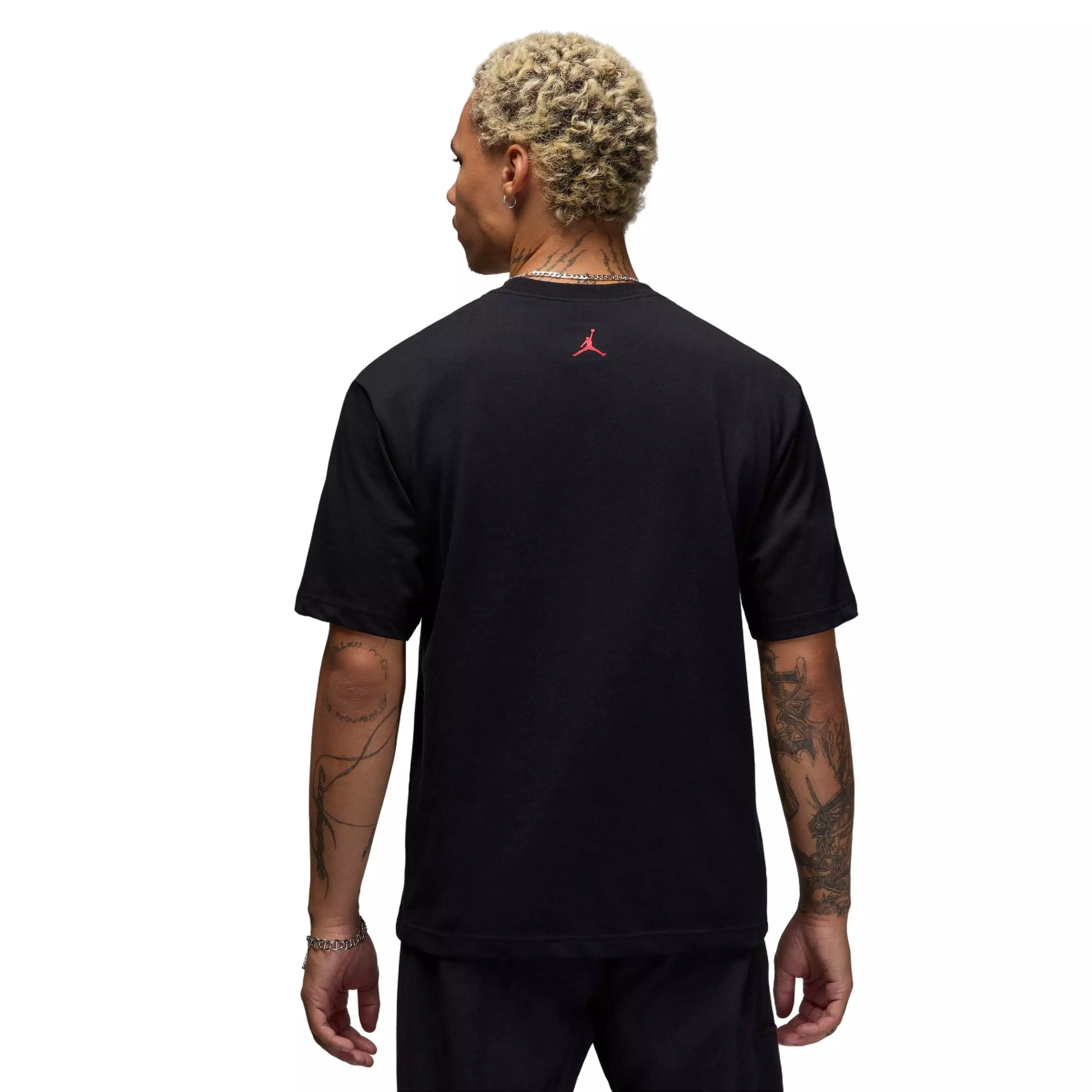 Jordan Men's Brand Sneaker Patch Short-Sleeve T-Shirt - BLACK
