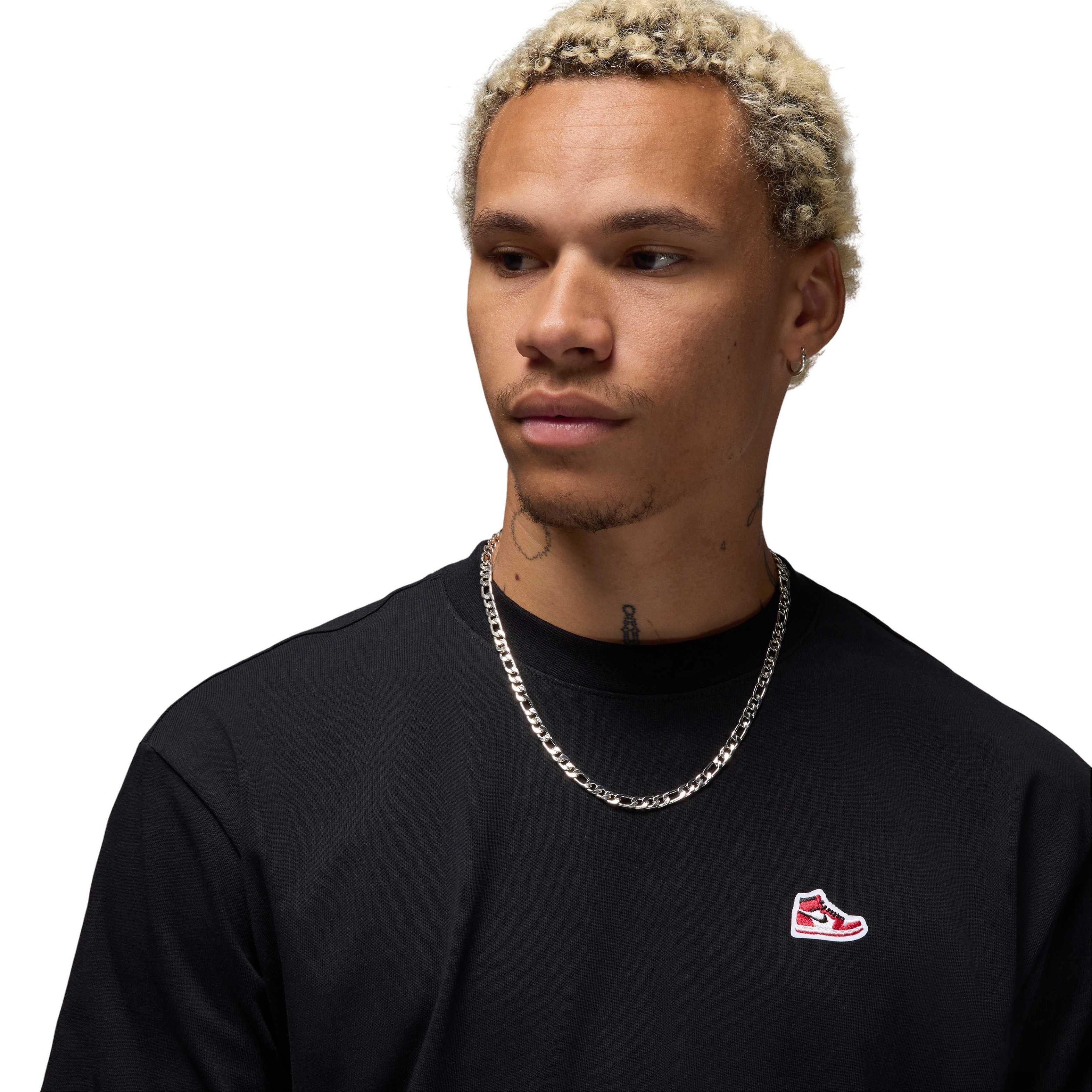 Jordan Men's Brand Sneaker Patch Short-Sleeve T-Shirt - BLACK Thumbnail View 3