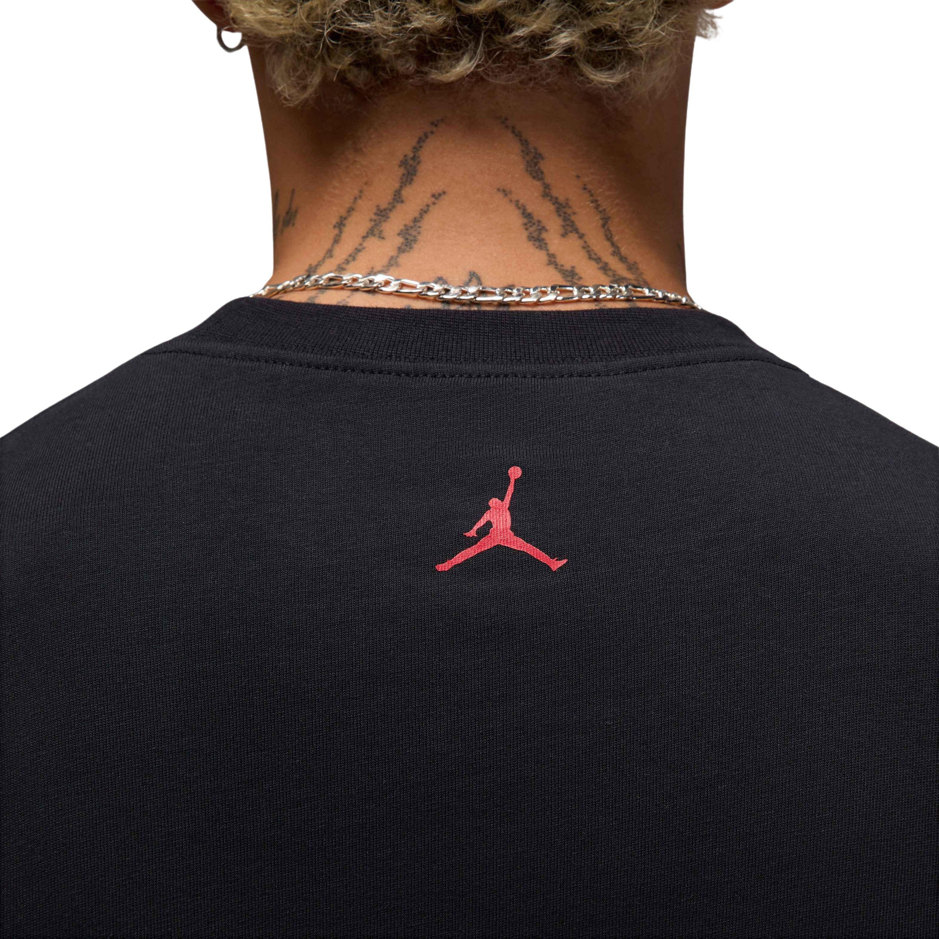 Jordan Men's Brand Sneaker Patch Short-Sleeve T-Shirt - BLACK Thumbnail View 5