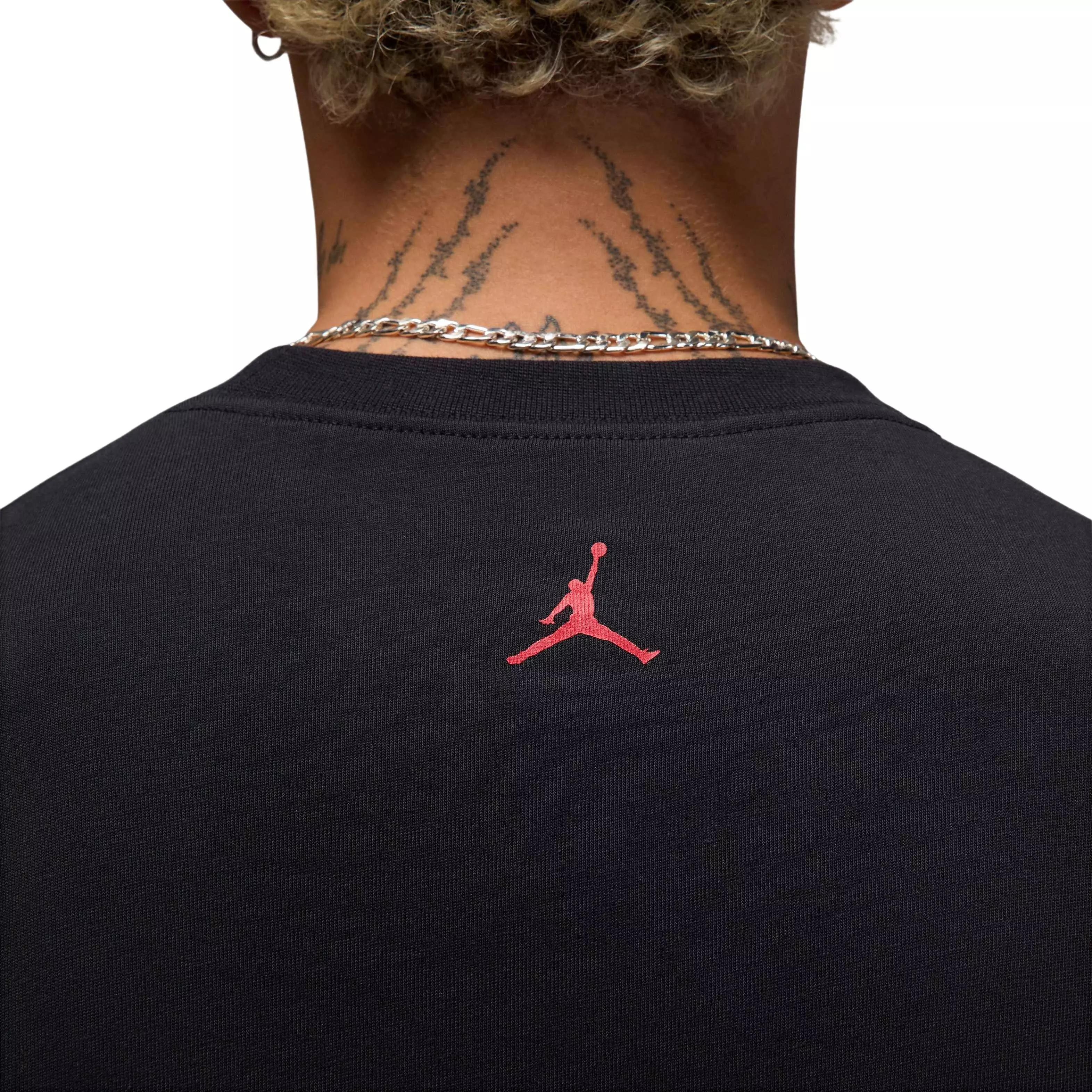 Jordan Men's Brand Sneaker Patch Short-Sleeve T-Shirt - BLACK