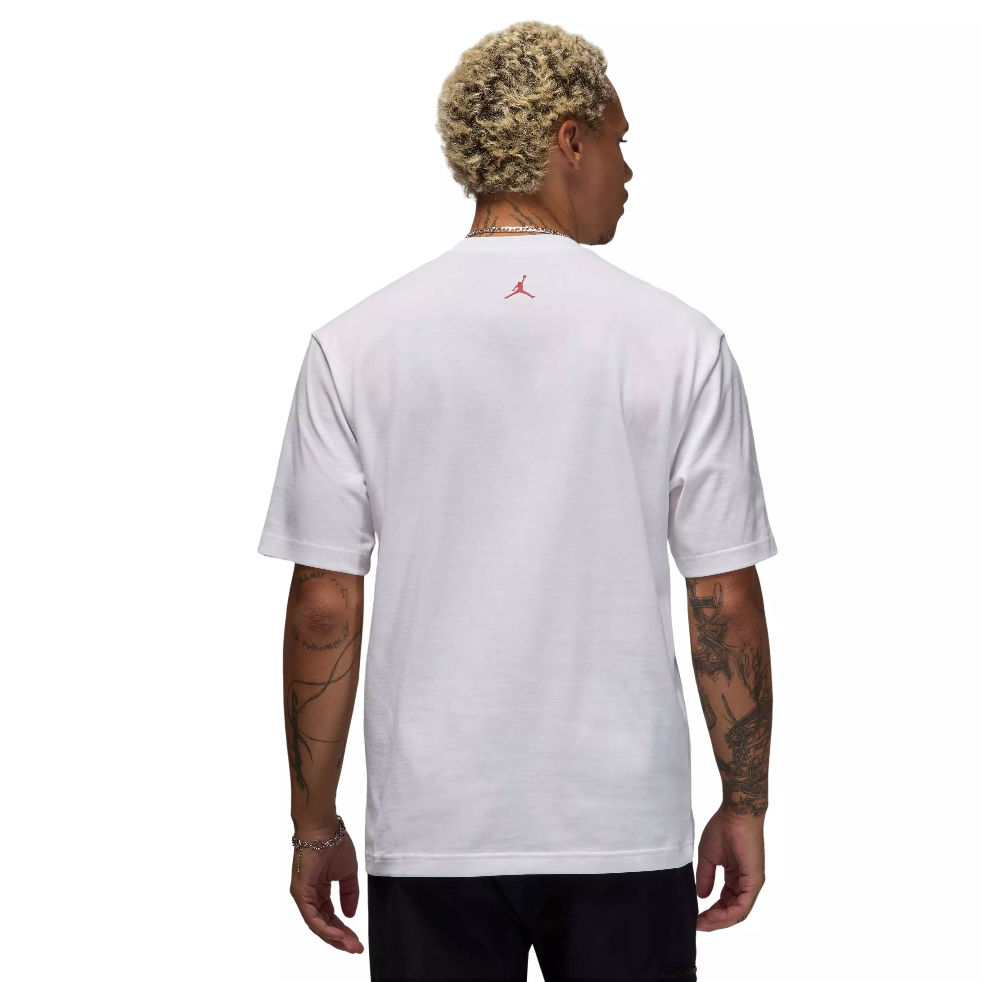 Jordan Men's Brand Sneaker Patch Short-Sleeve T-Shirt - WHITE