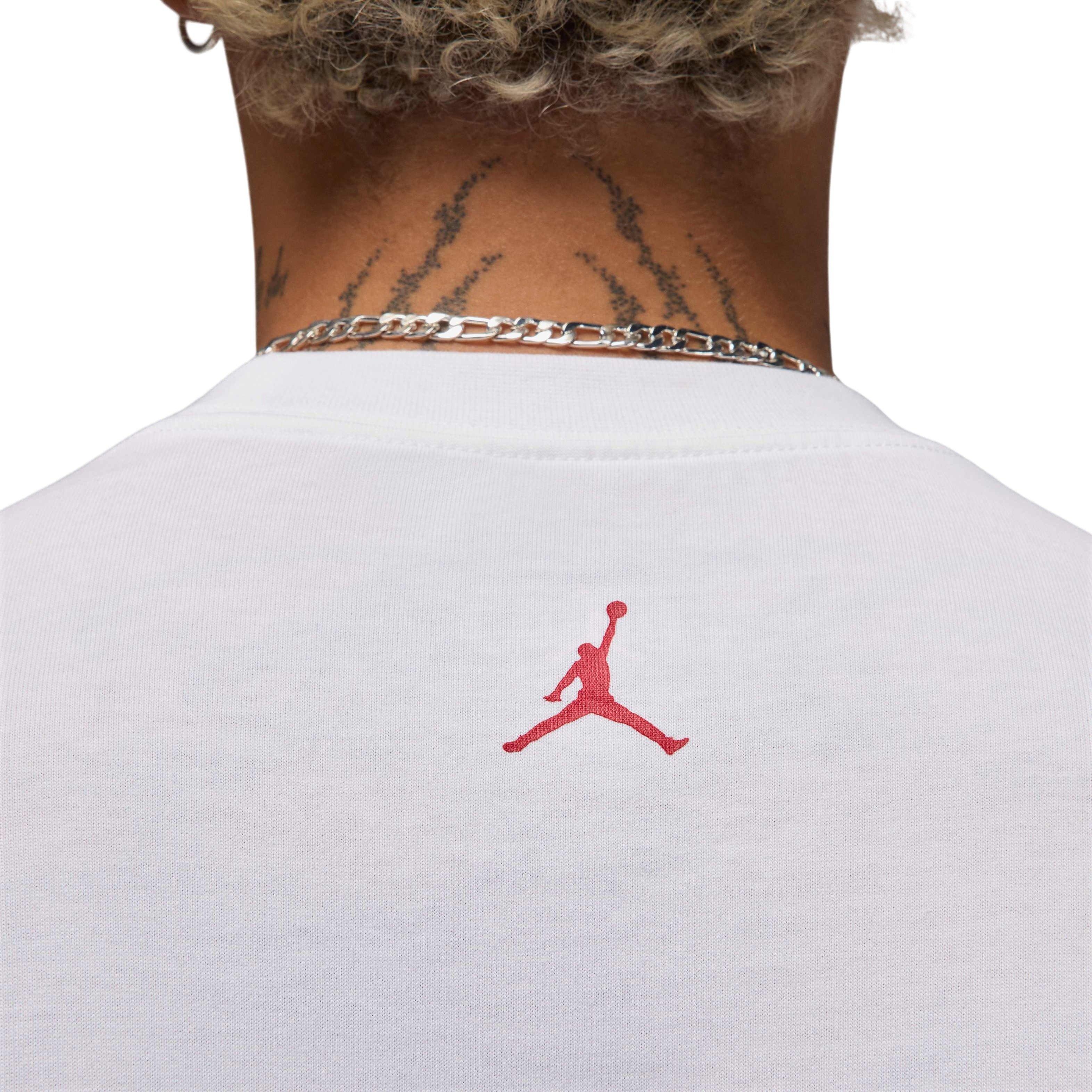 Jordan Men's Brand Sneaker Patch Short-Sleeve T-Shirt - WHITE Thumbnail View 5