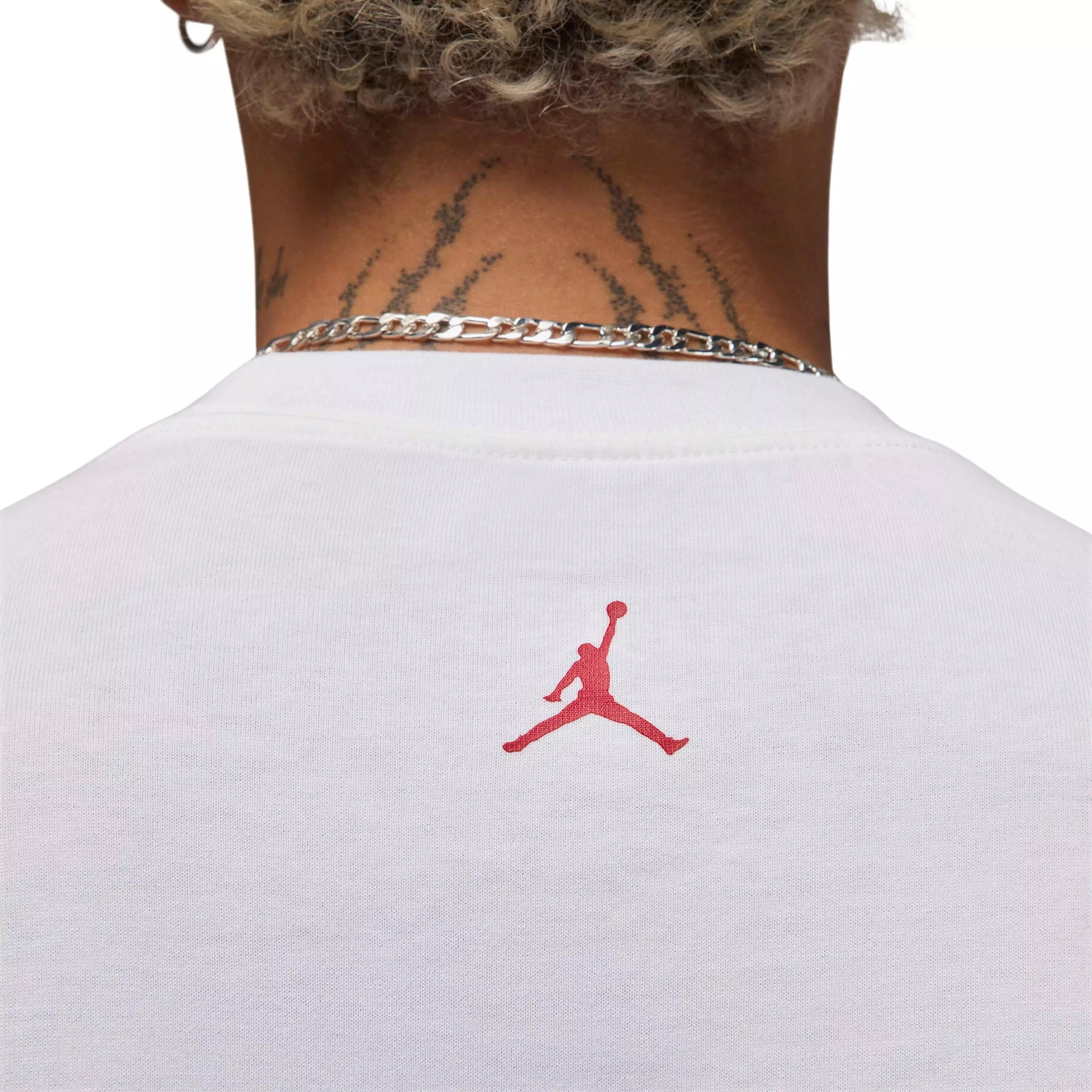 Jordan Men's Brand Sneaker Patch Short-Sleeve T-Shirt - WHITE