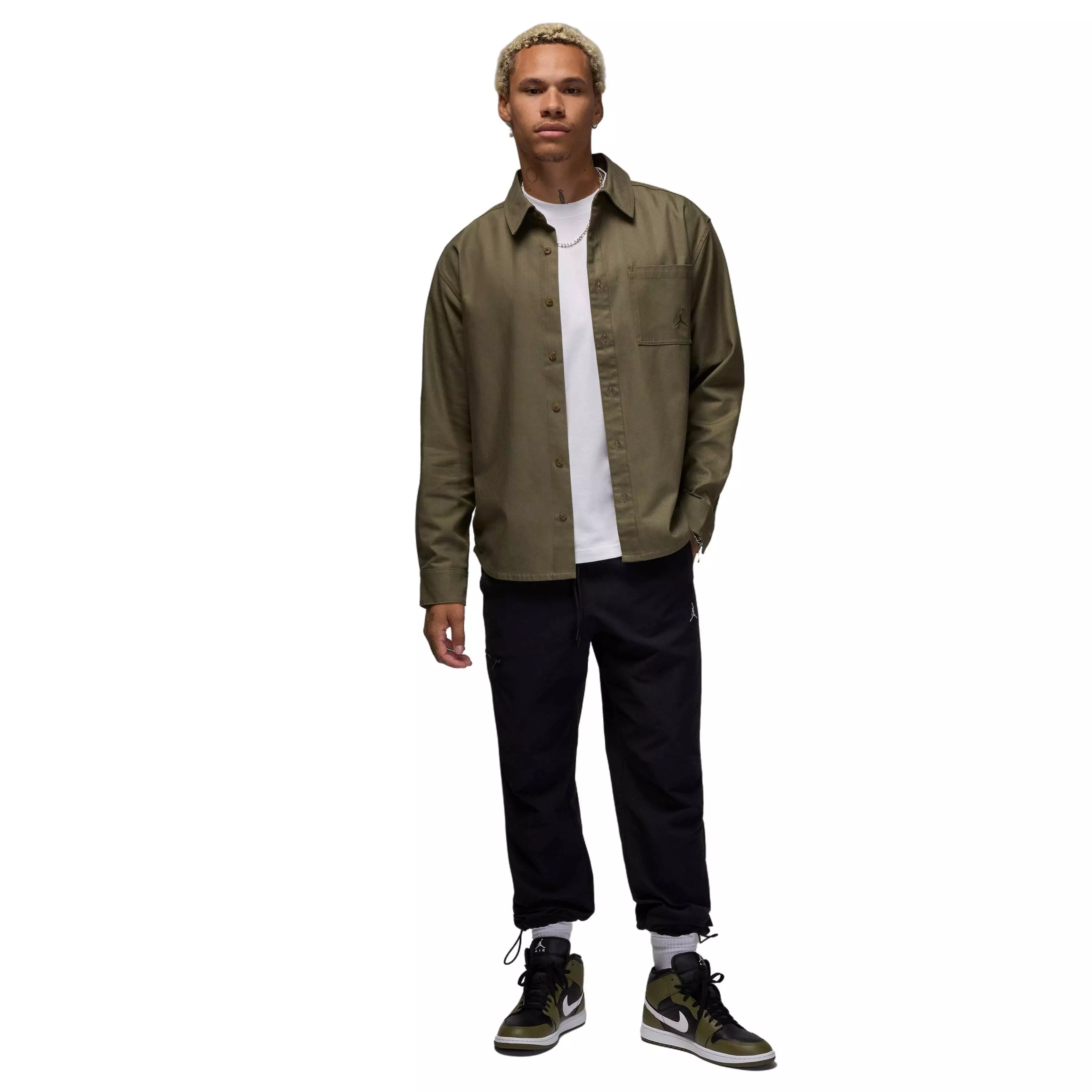 Jordan Men's Brand Sneaker Patch Short-Sleeve T-Shirt - WHITE