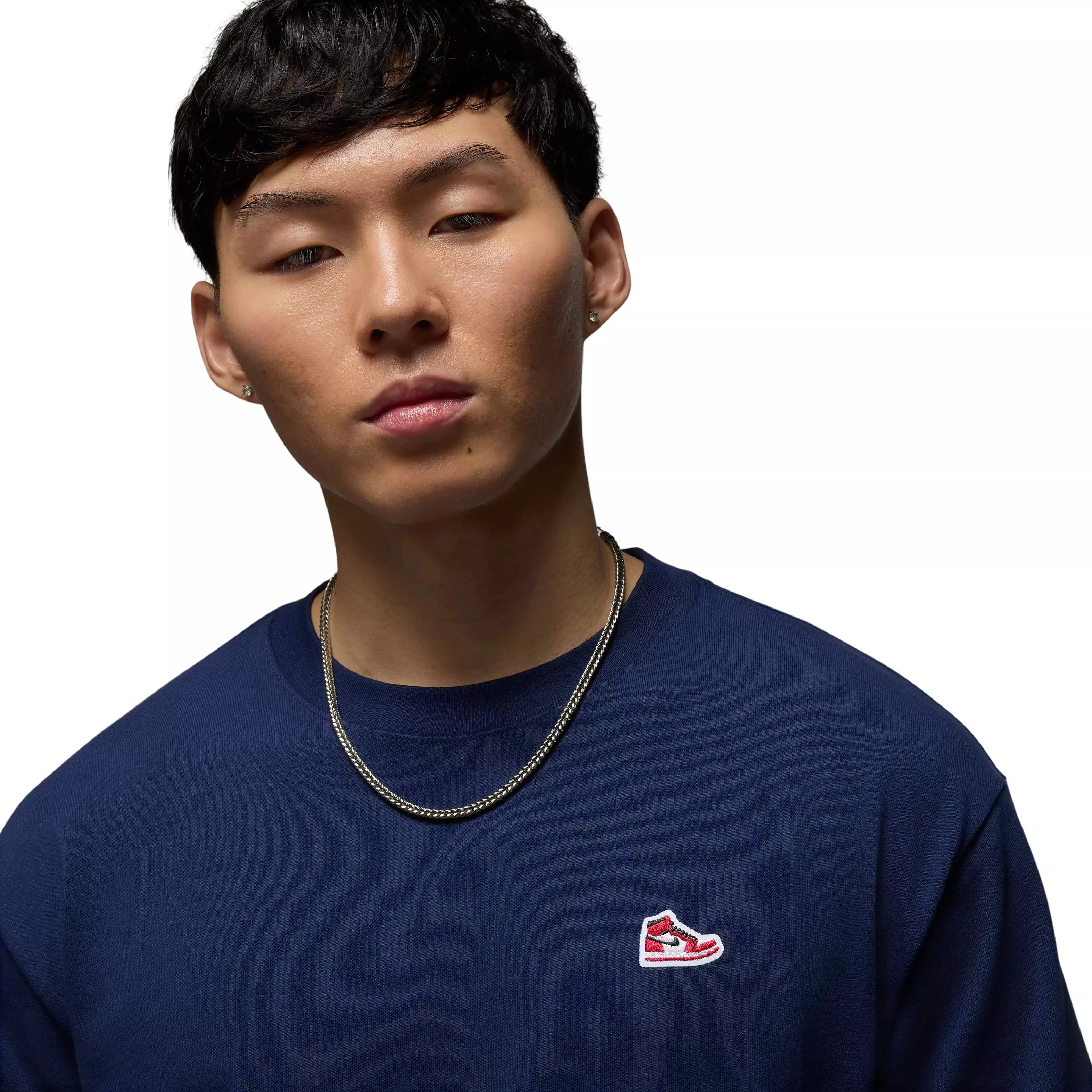 Jordan Men's Brand Sneaker Patch Short-Sleeve T-Shirt - BLUE