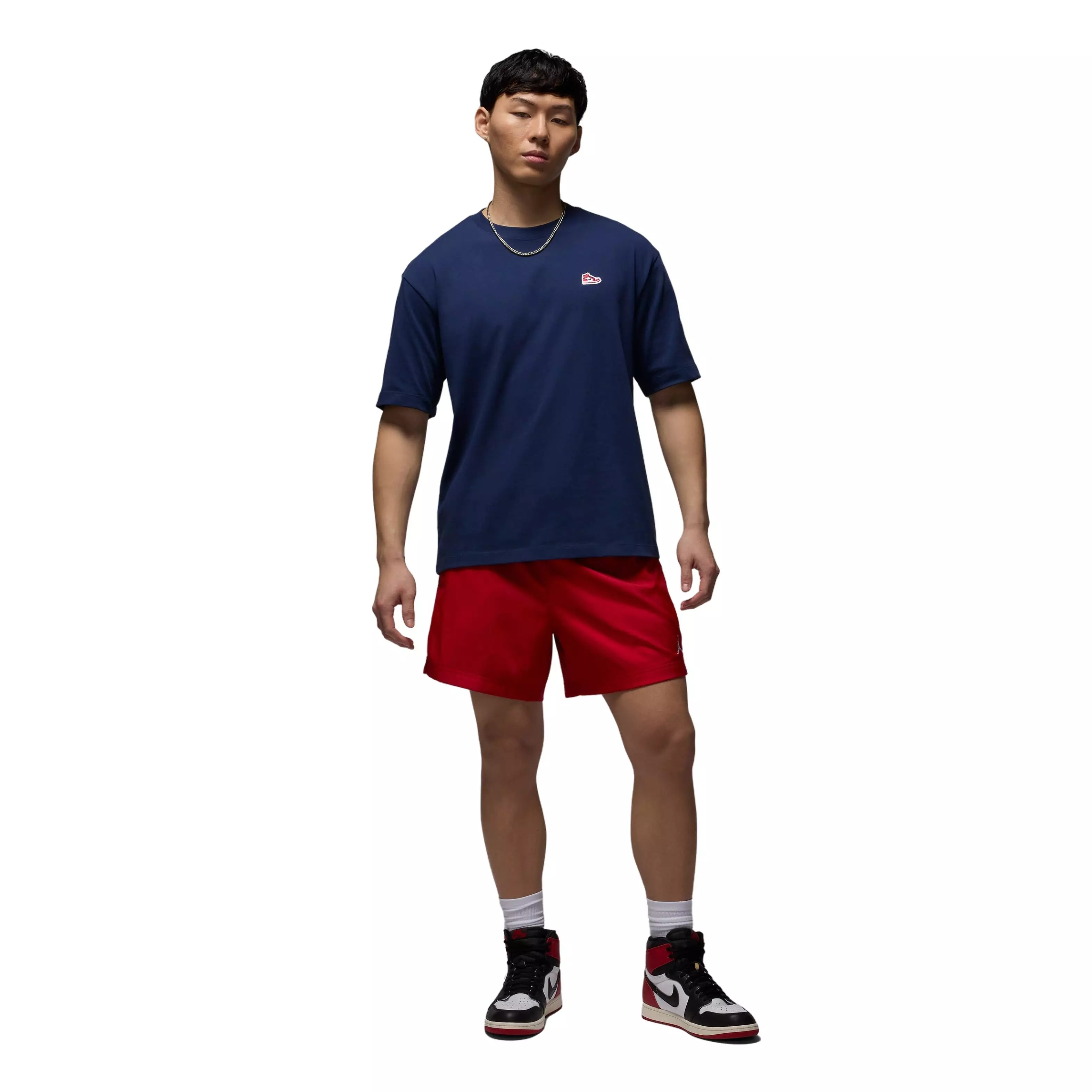 Jordan Men's Brand Sneaker Patch Short-Sleeve T-Shirt - BLUE