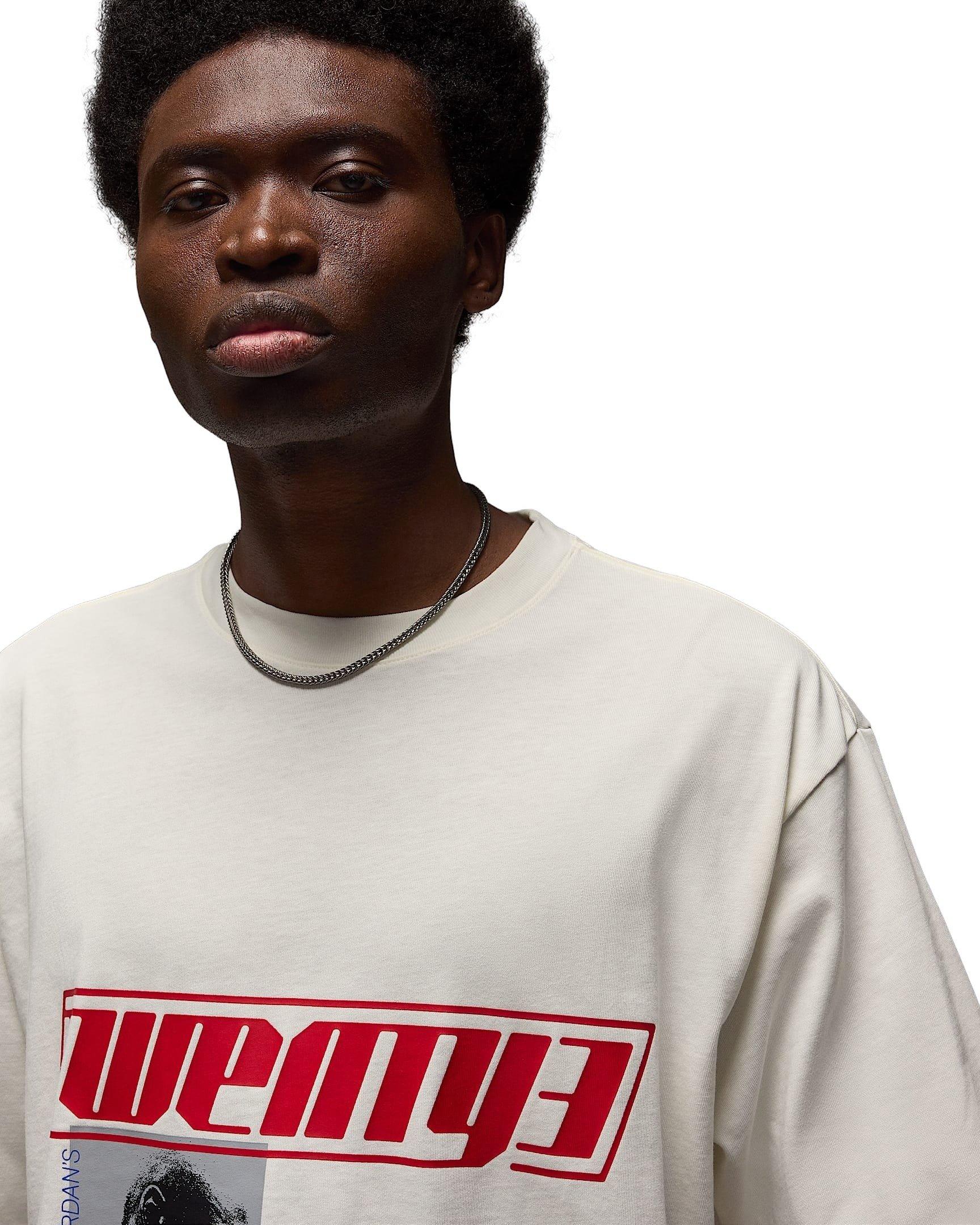 Jordan Men's Flight Essentials Oversized T-Shirt -White - WHITE Thumbnail View 3