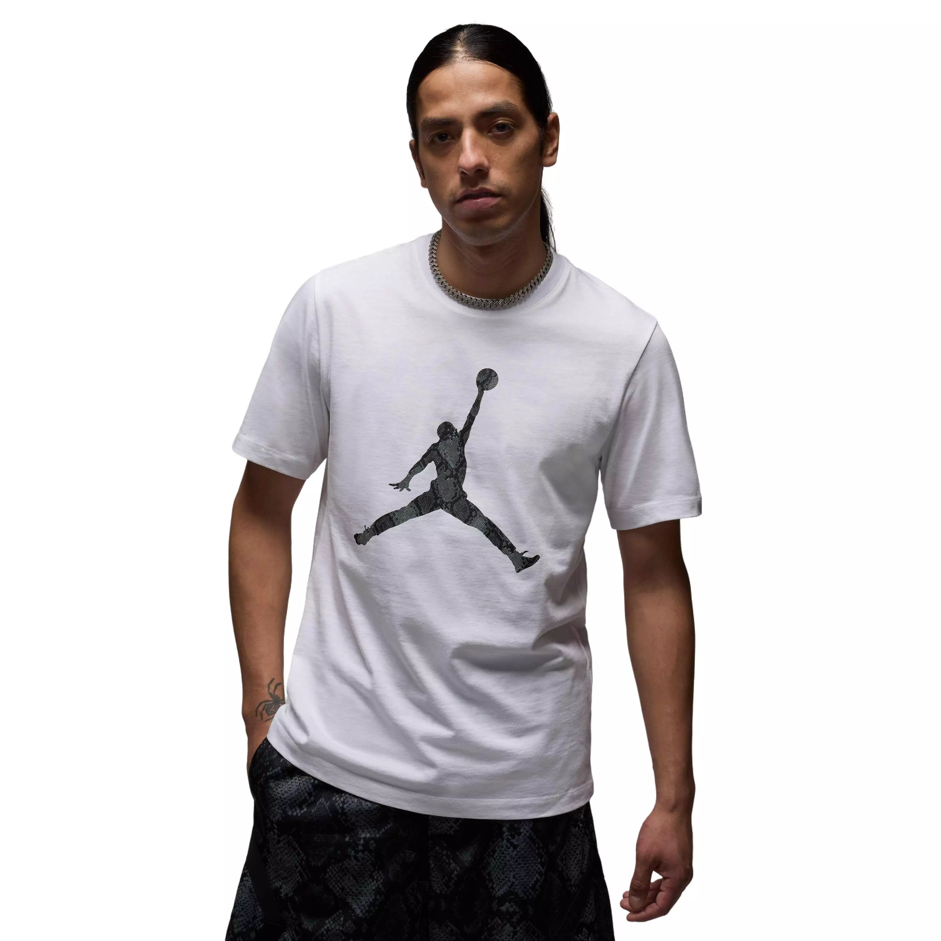 Jordan Men's Sport Dri-FIT JM Short-Sleeve Crew T-Shirt - WHITE