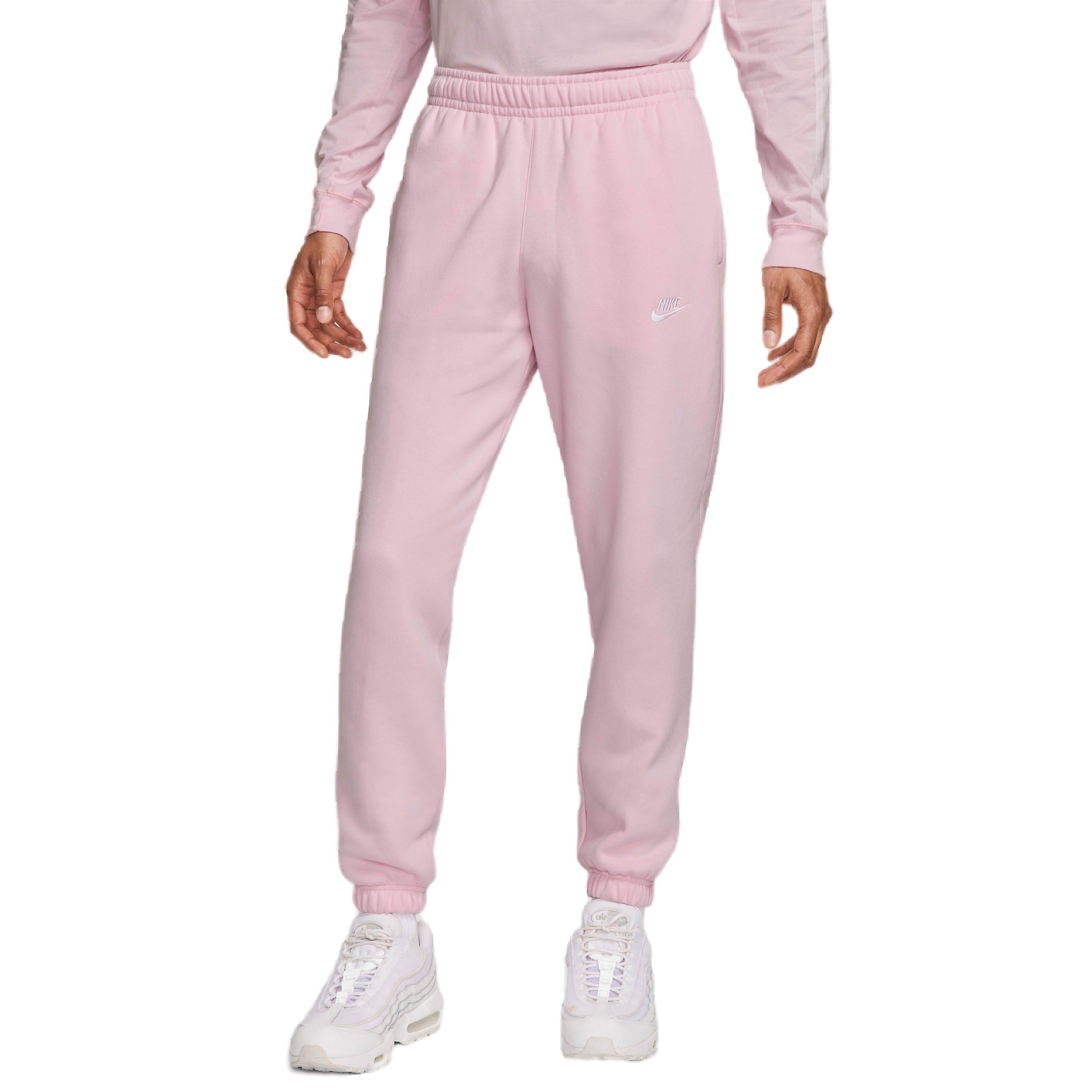 Nike Men's Sportswear Club Fleece Pants - PINK Thumbnail View 1