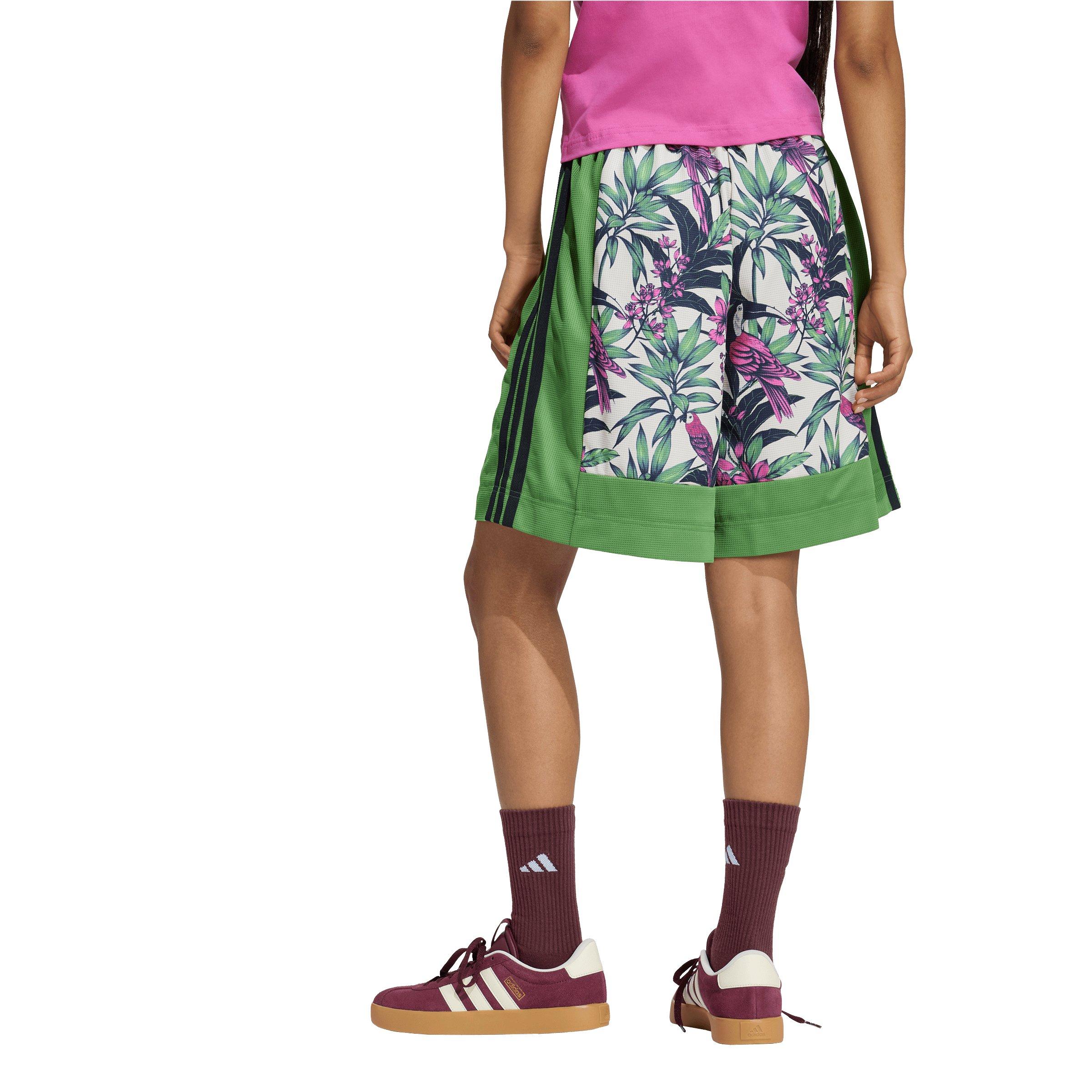 adidas x FARM Rio Women's Premium Shorts - Green - GREEN Thumbnail View 2